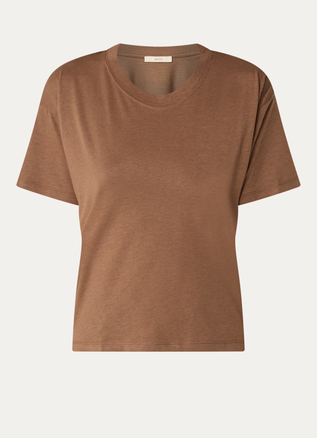 Sessùn Too cropped T-shirt  - voorkant 2 bruin