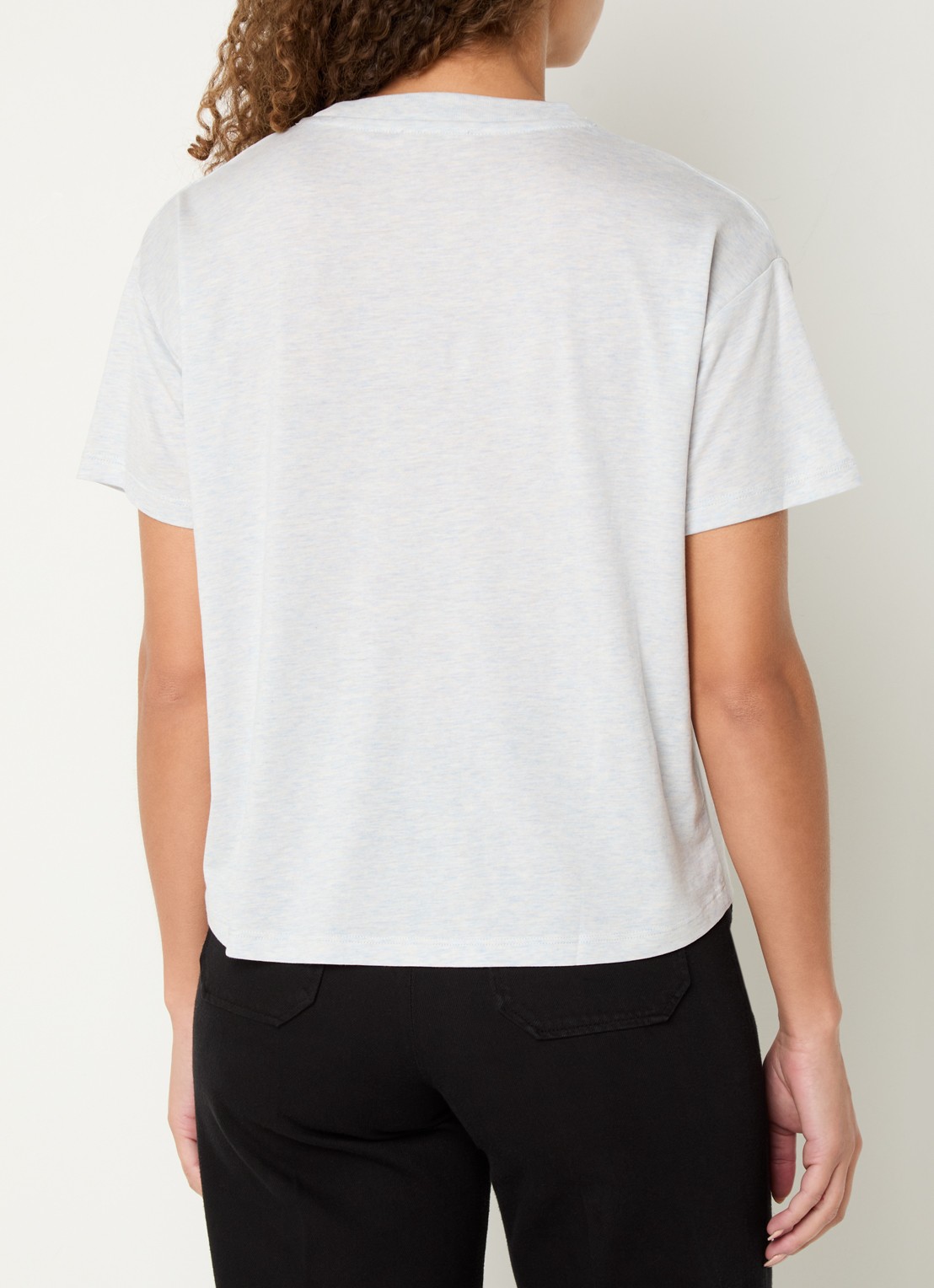Sessùn Too T-shirt  met gemêleerd dessin - achterkant lichtgrijs