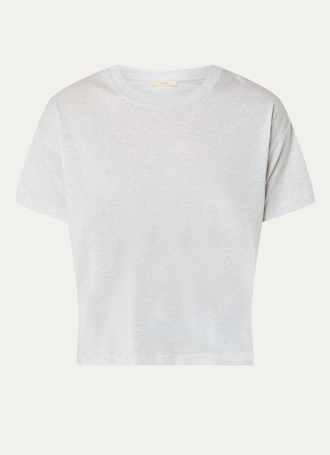 Sessùn Too T-shirt  met gemêleerd dessin - voorkant 2 lichtgrijs