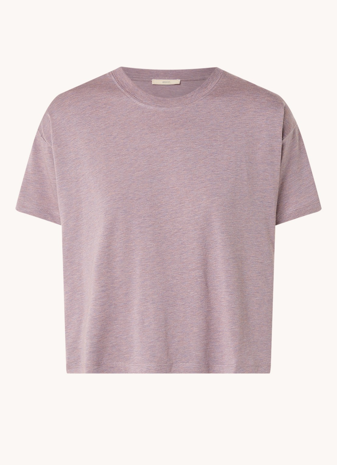 Sessùn Too T-shirt  met gemêleerd dessin - voorkant 3 taupe