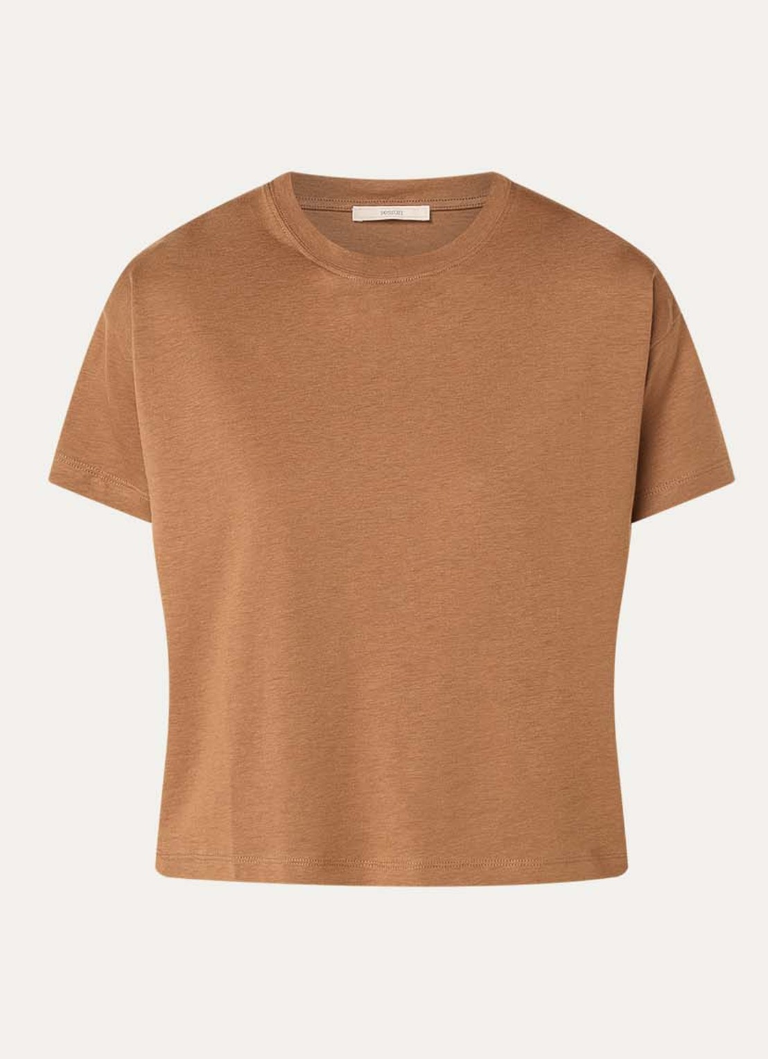 Sessùn Too T-shirt met ronde hals - voorkant 2 cognac