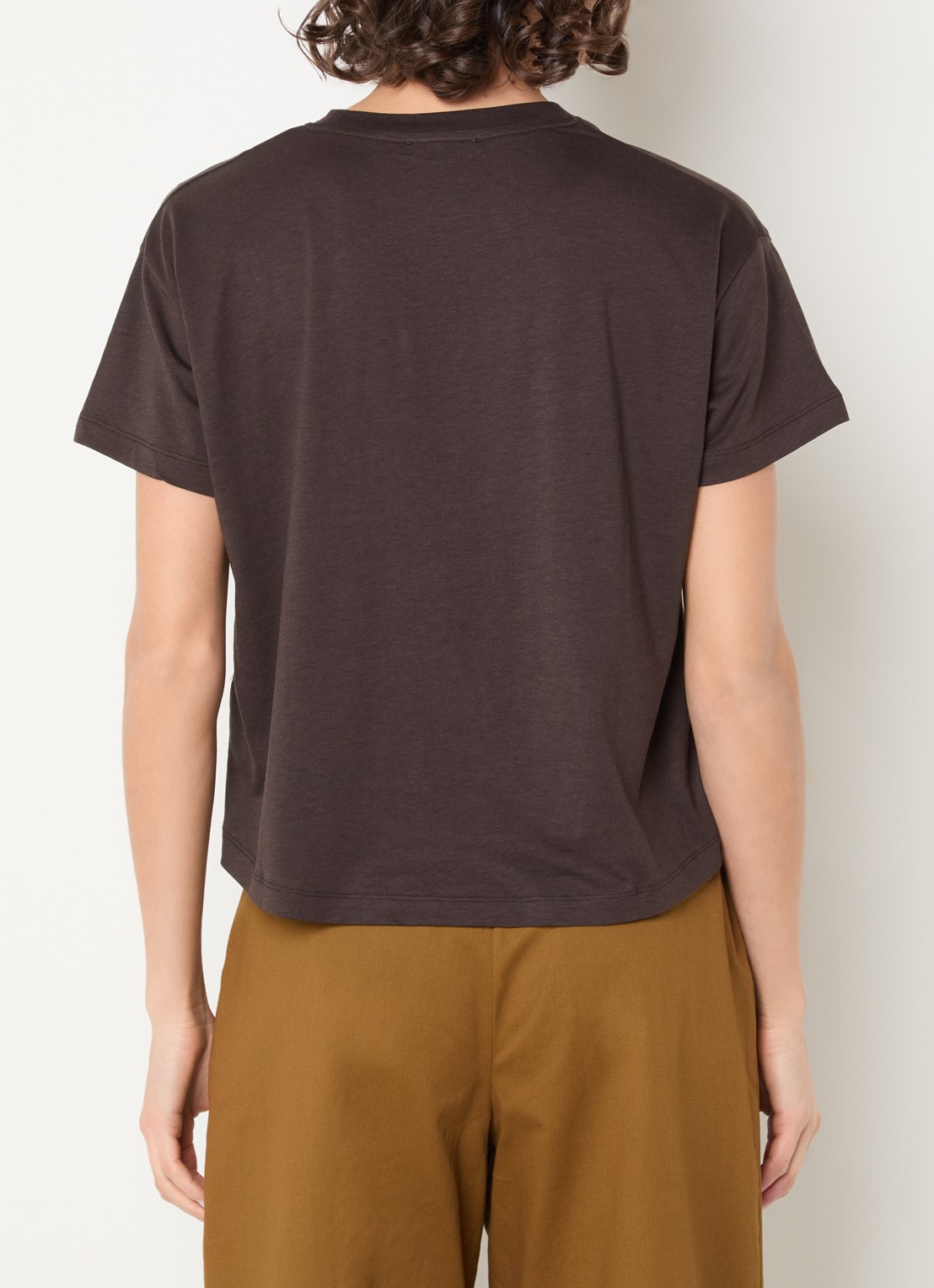 Sessùn Too T-shirt met ronde hals - achterkant donkerbruin