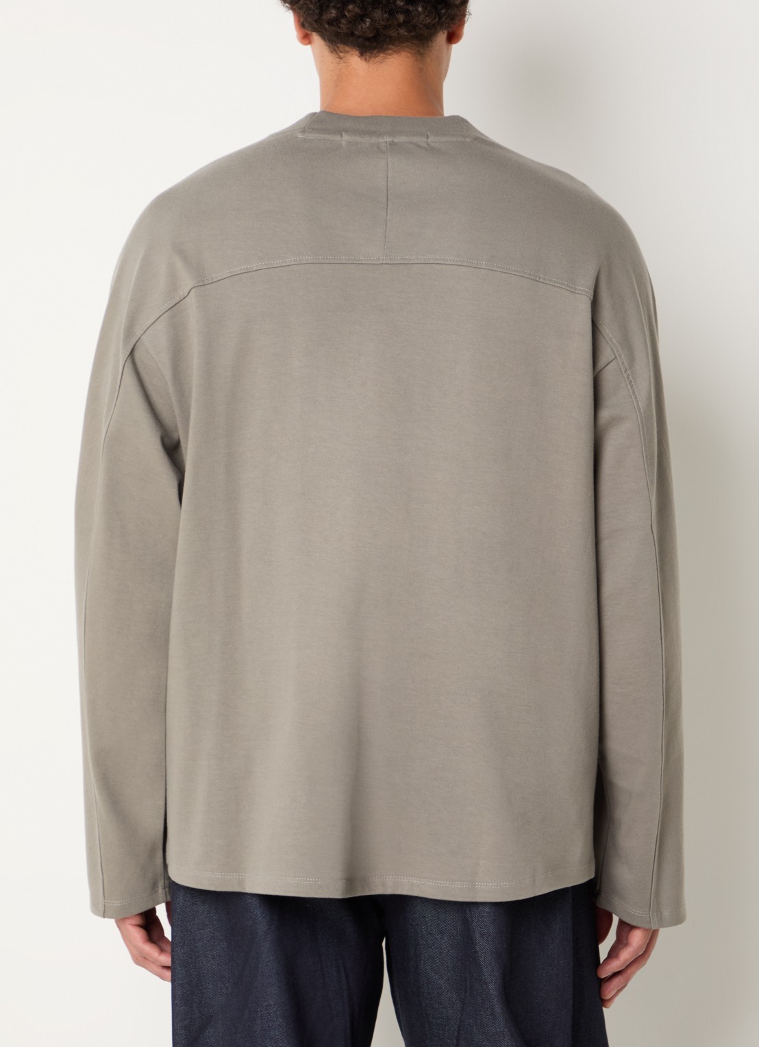 Seventh D7 Studio longsleeve met ronde hals - achterkant 3 grijs