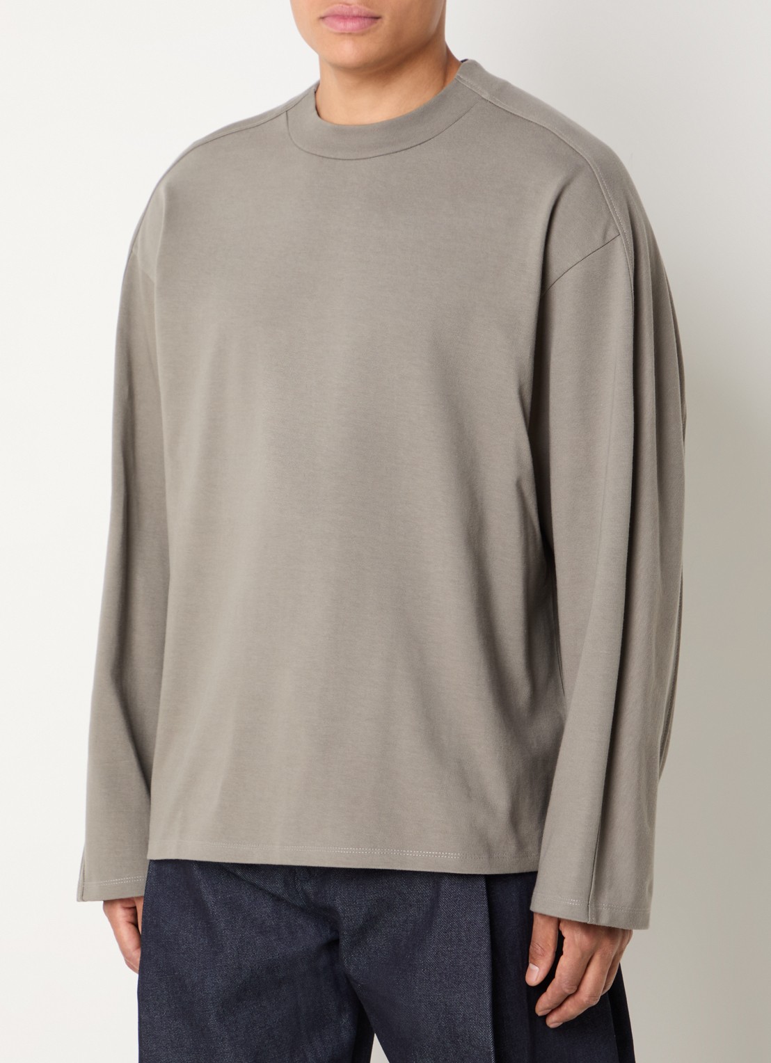 Seventh D7 Studio longsleeve met ronde hals - detail 4 grijs