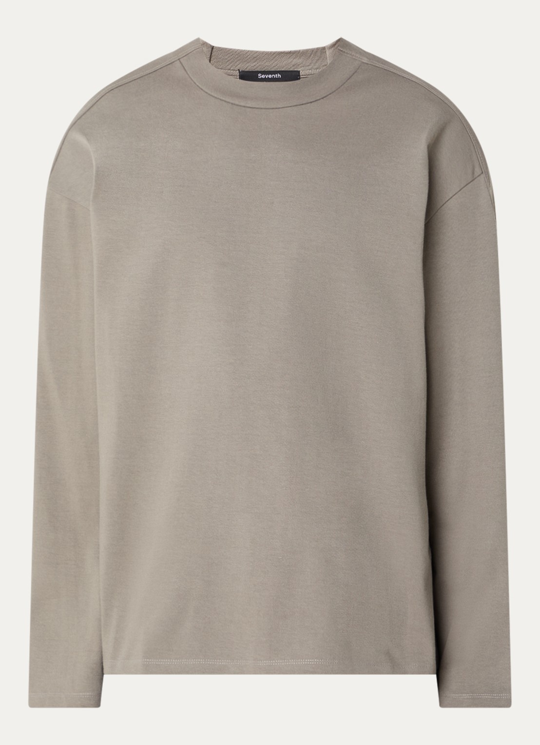 Seventh D7 Studio longsleeve met ronde hals - voorkant grijs