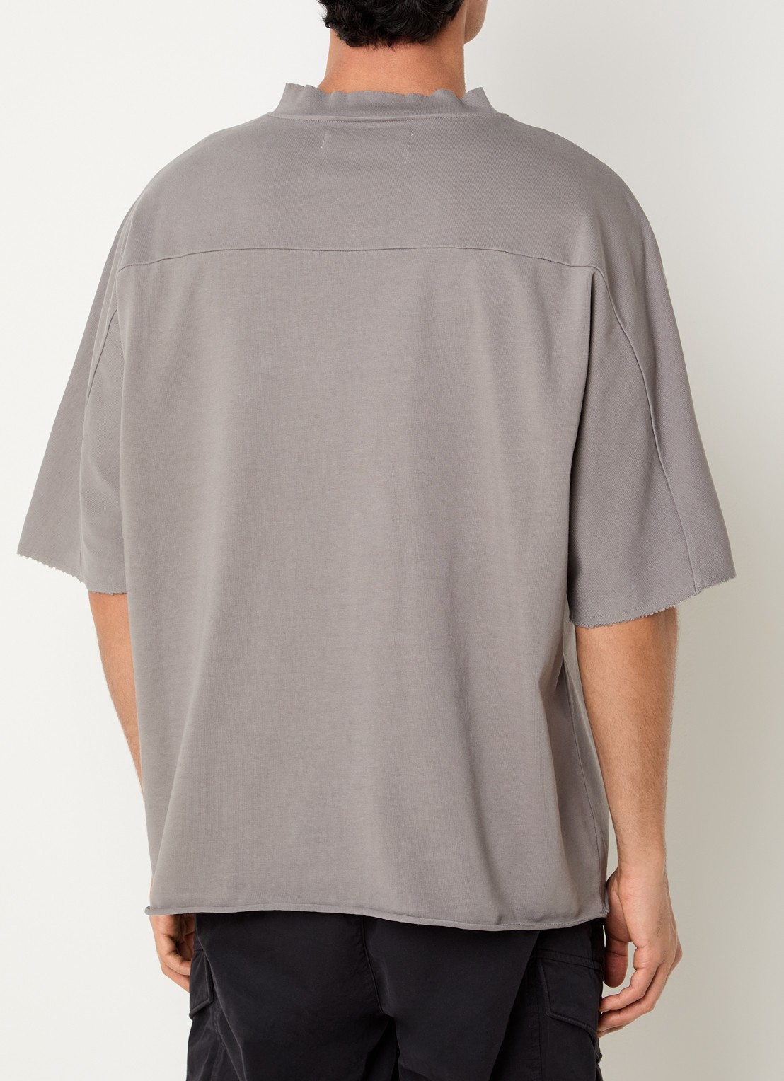 Seventh Kimono T-shirt met V-hals - achterkant grijs