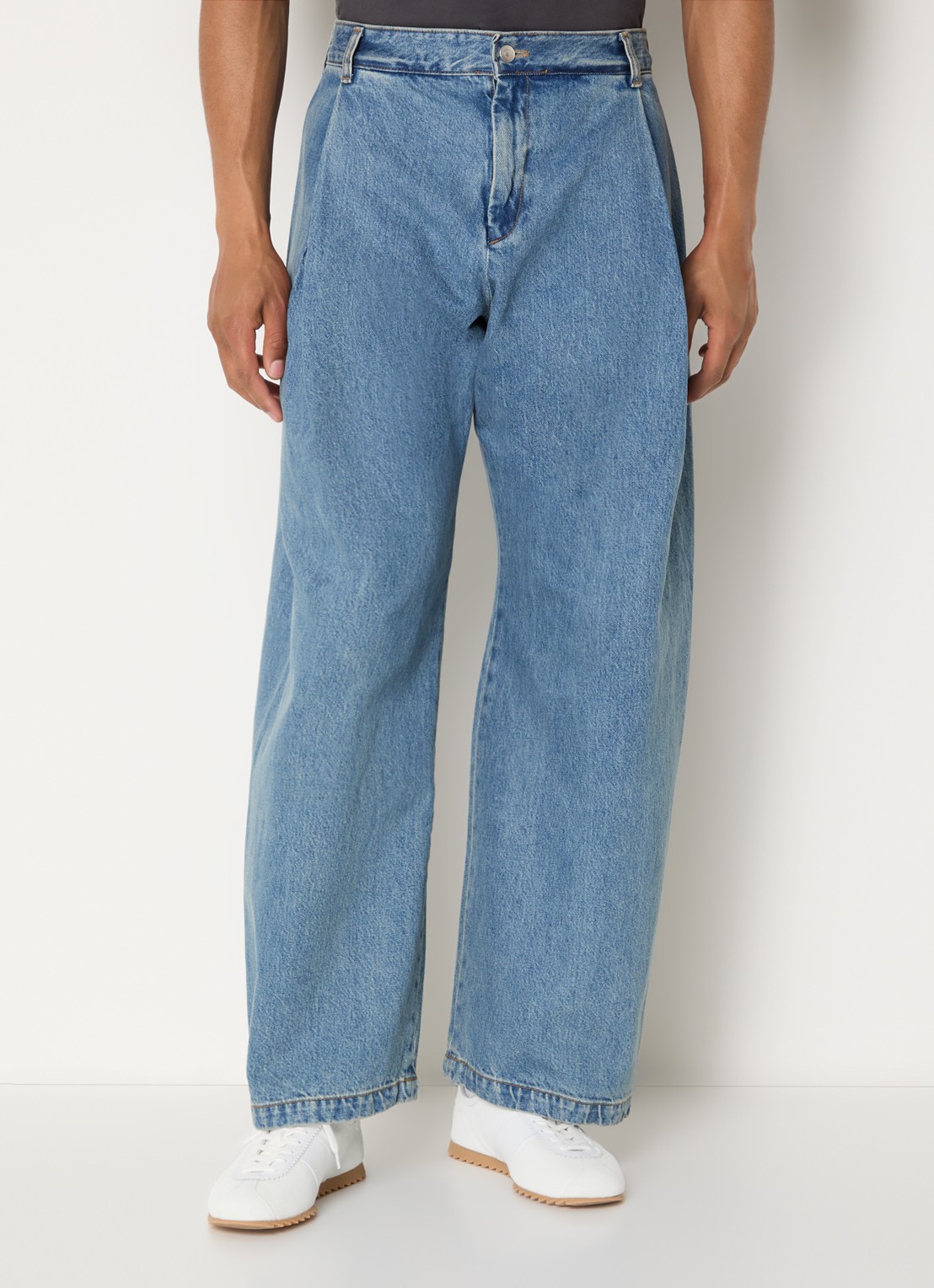 Seventh Loose fit jeans met medium wassing en plooidetail - detail 3 indigo