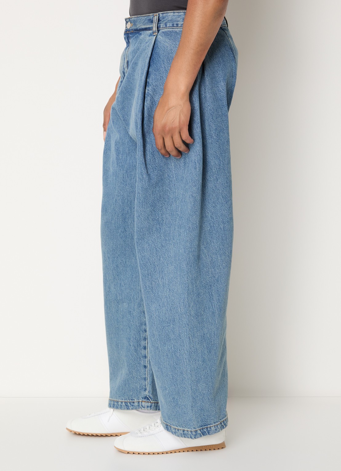 Seventh Loose fit jeans met medium wassing en plooidetail - detail 4 indigo