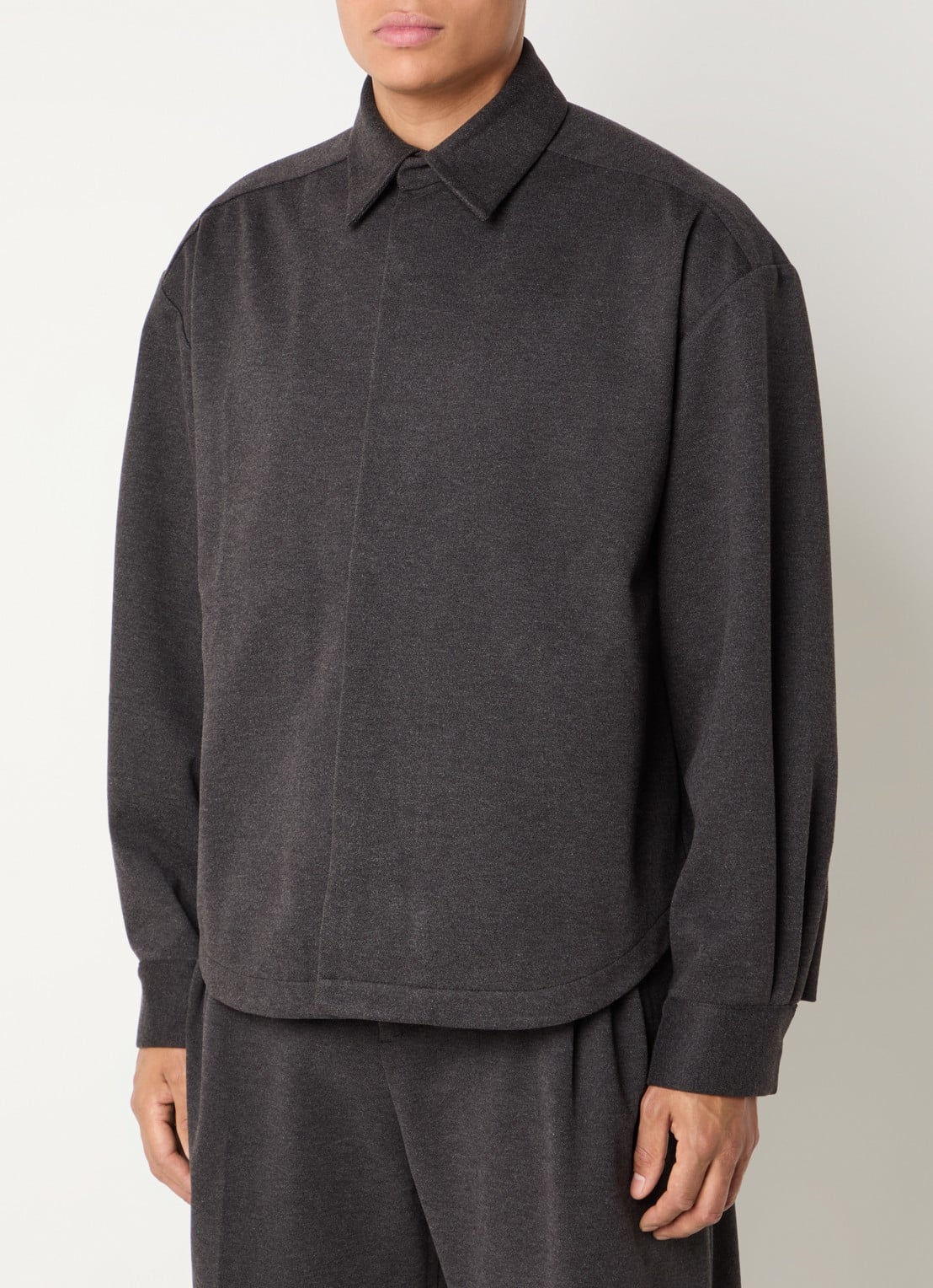 Seventh M5 Oxford oversized overhemd met steekzakken - detail 4 antraciet