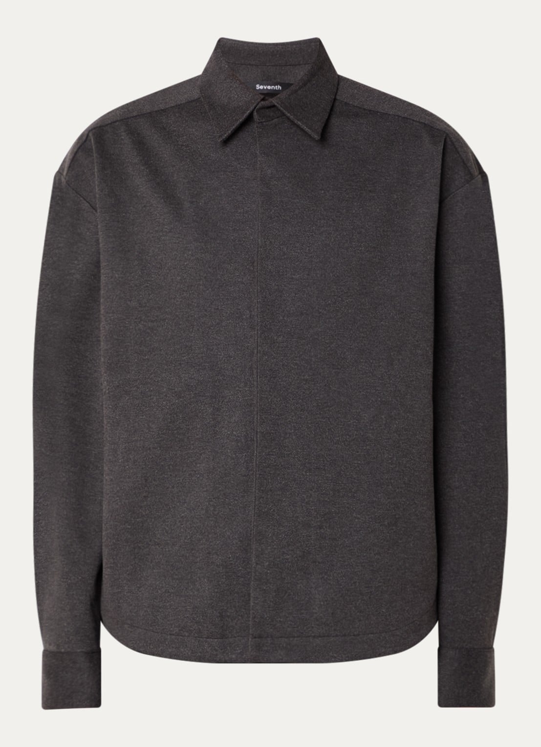 Seventh M5 Oxford oversized overhemd met steekzakken - voorkant antraciet