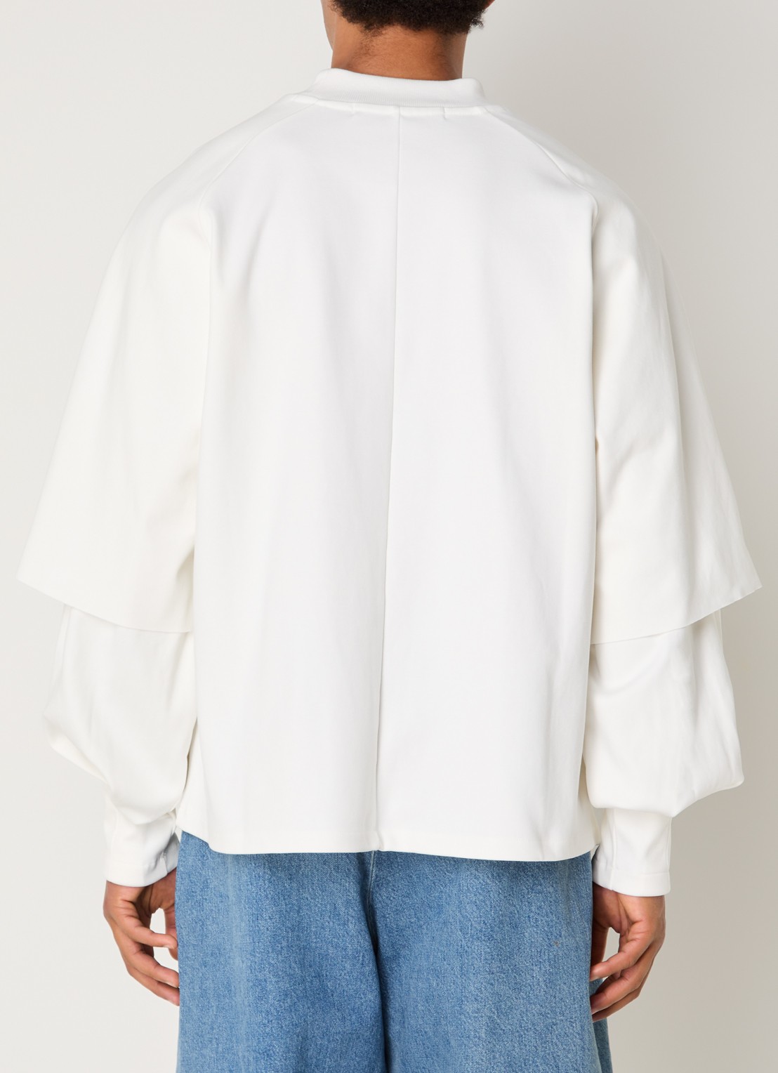 Seventh Raglan sweater met ronde hals - achterkant gebroken wit