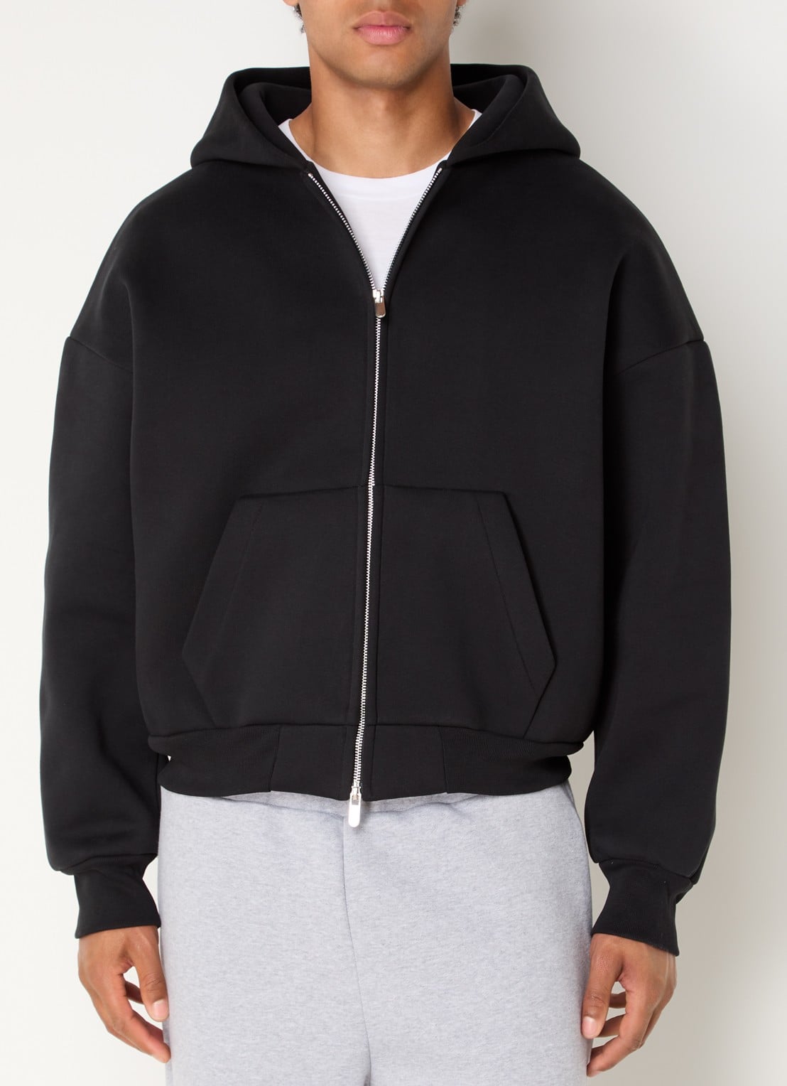 Seventh Raglan sweatvest met capuchon - detail 3 zwart