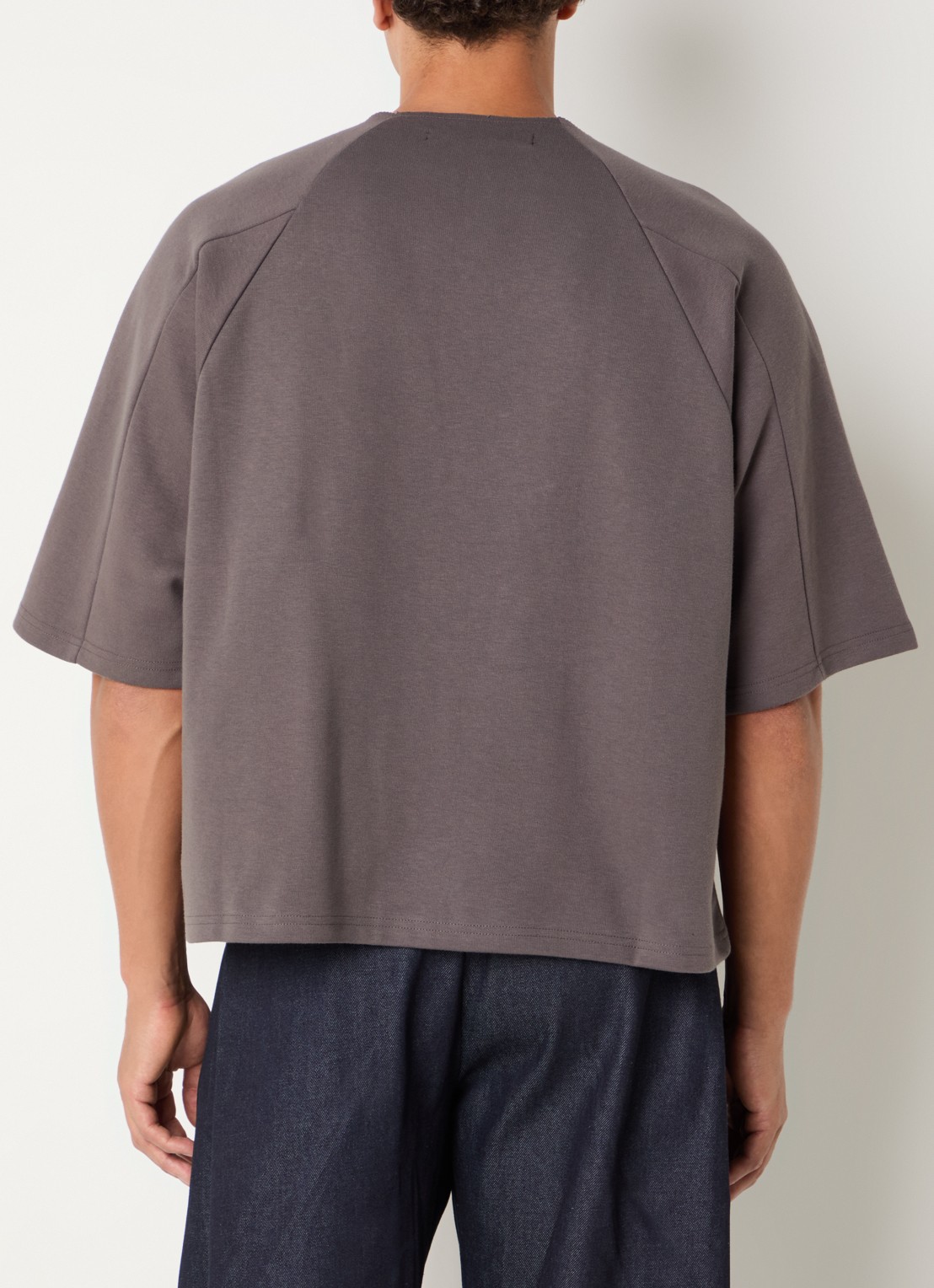 Seventh T-shirt met gerafeld detail - achterkant 4 middengrijs
