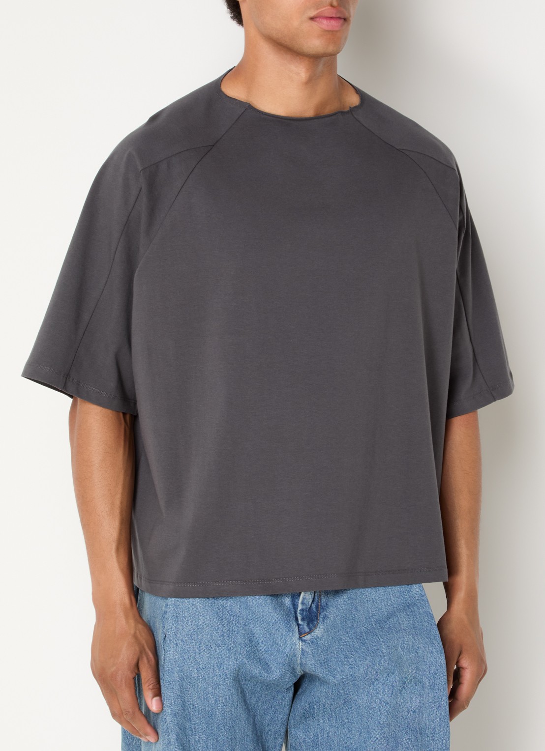 Seventh T-shirt met ronde hals - detail 4 antraciet
