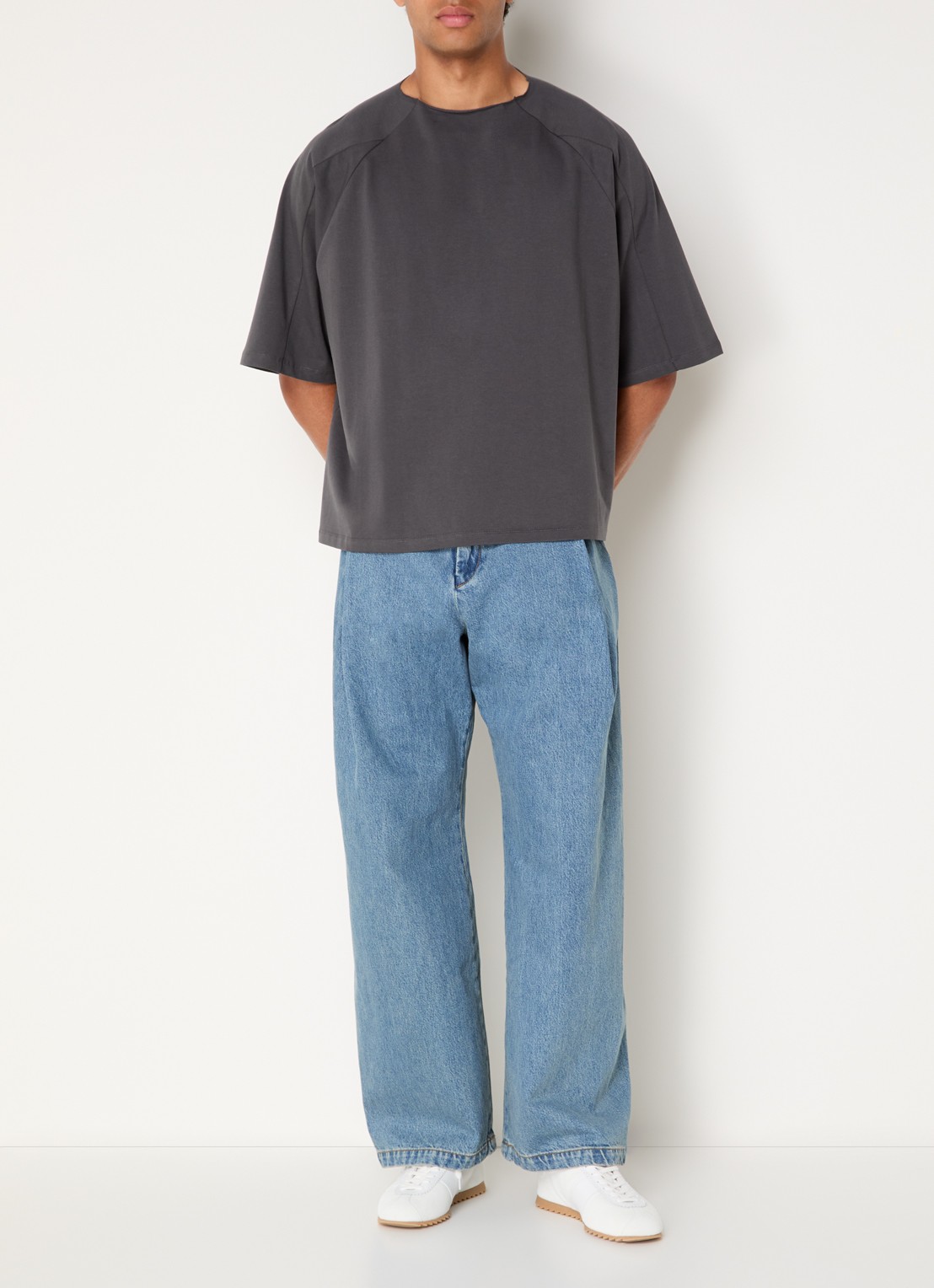 Seventh T-shirt met ronde hals - voorkant 2 antraciet