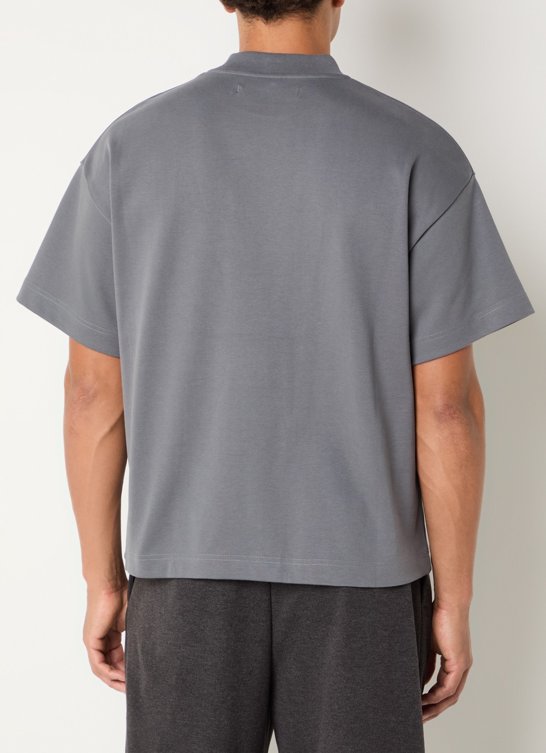 Seventh T-shirt met ronde hals - achterkant middengrijs