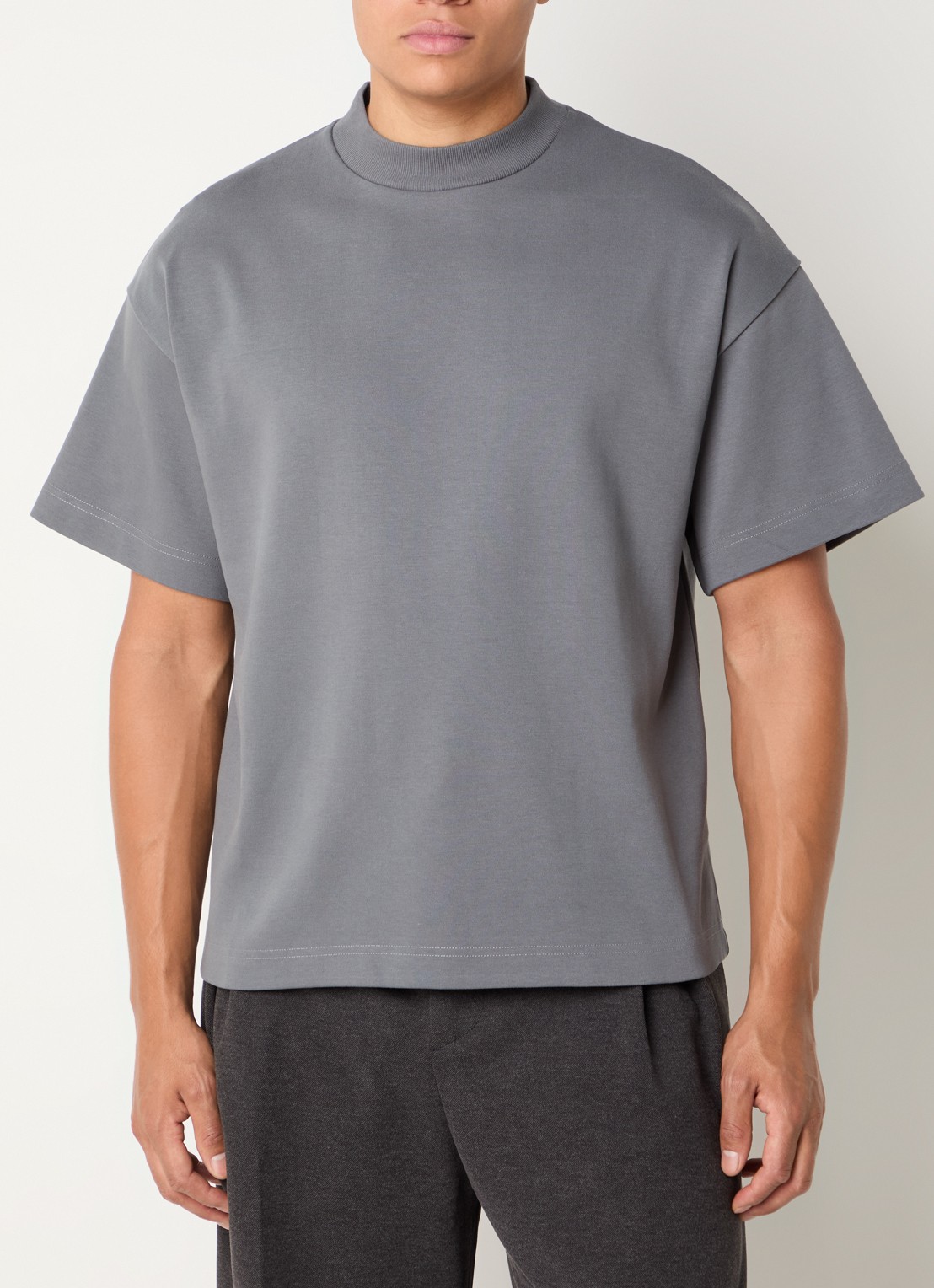 Seventh T-shirt met ronde hals - detail 2 middengrijs