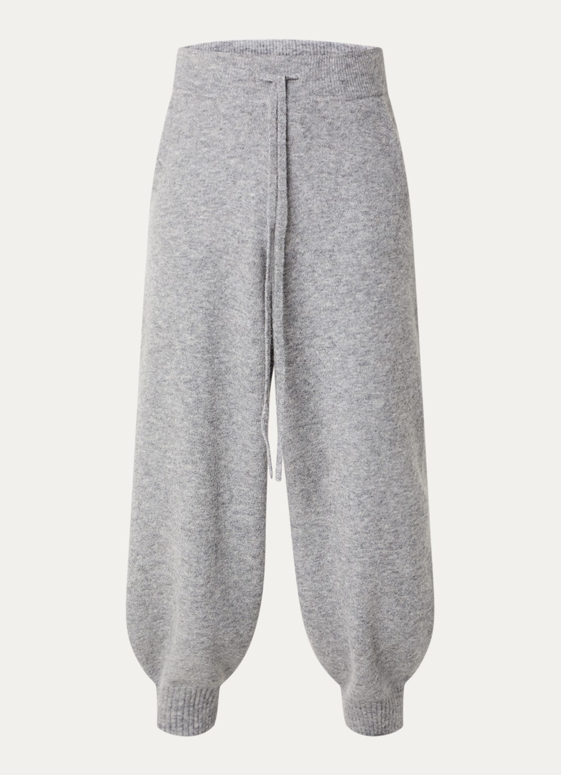 Seventh Tapered fit broek in wolblend met steekzakken - voorkant 4 grijs