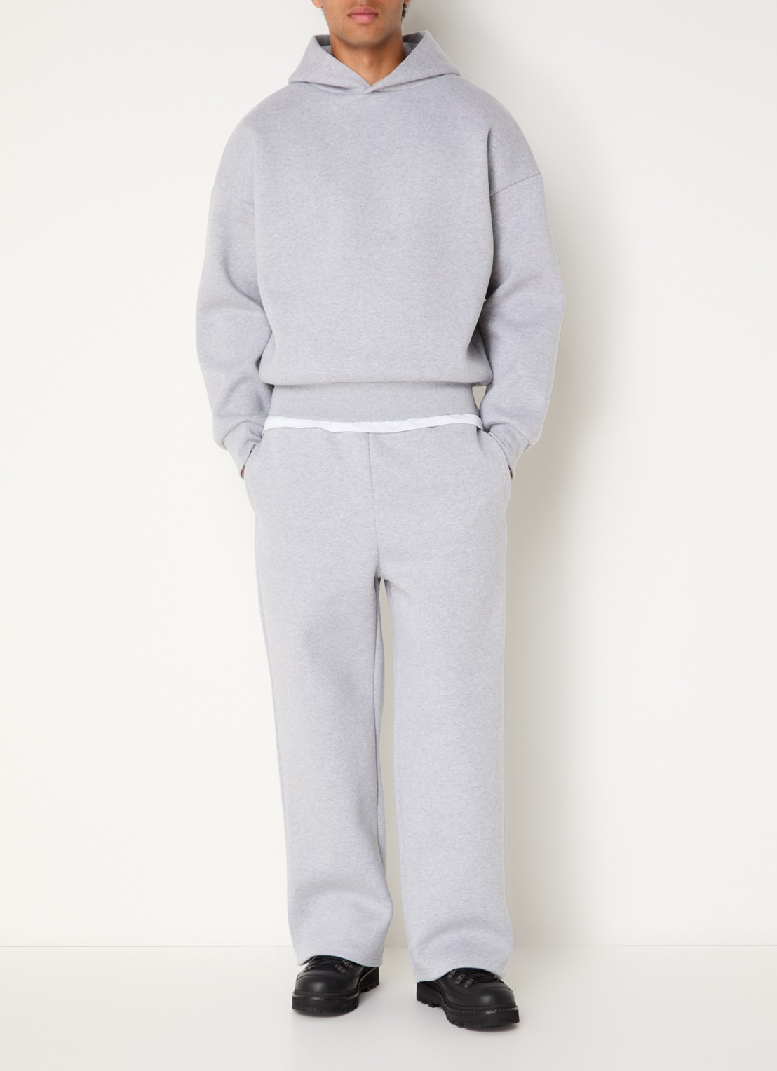 Seventh V2 loose fit joggingbroek met gemêleerd dessin - voorkant 5 grijsmele
