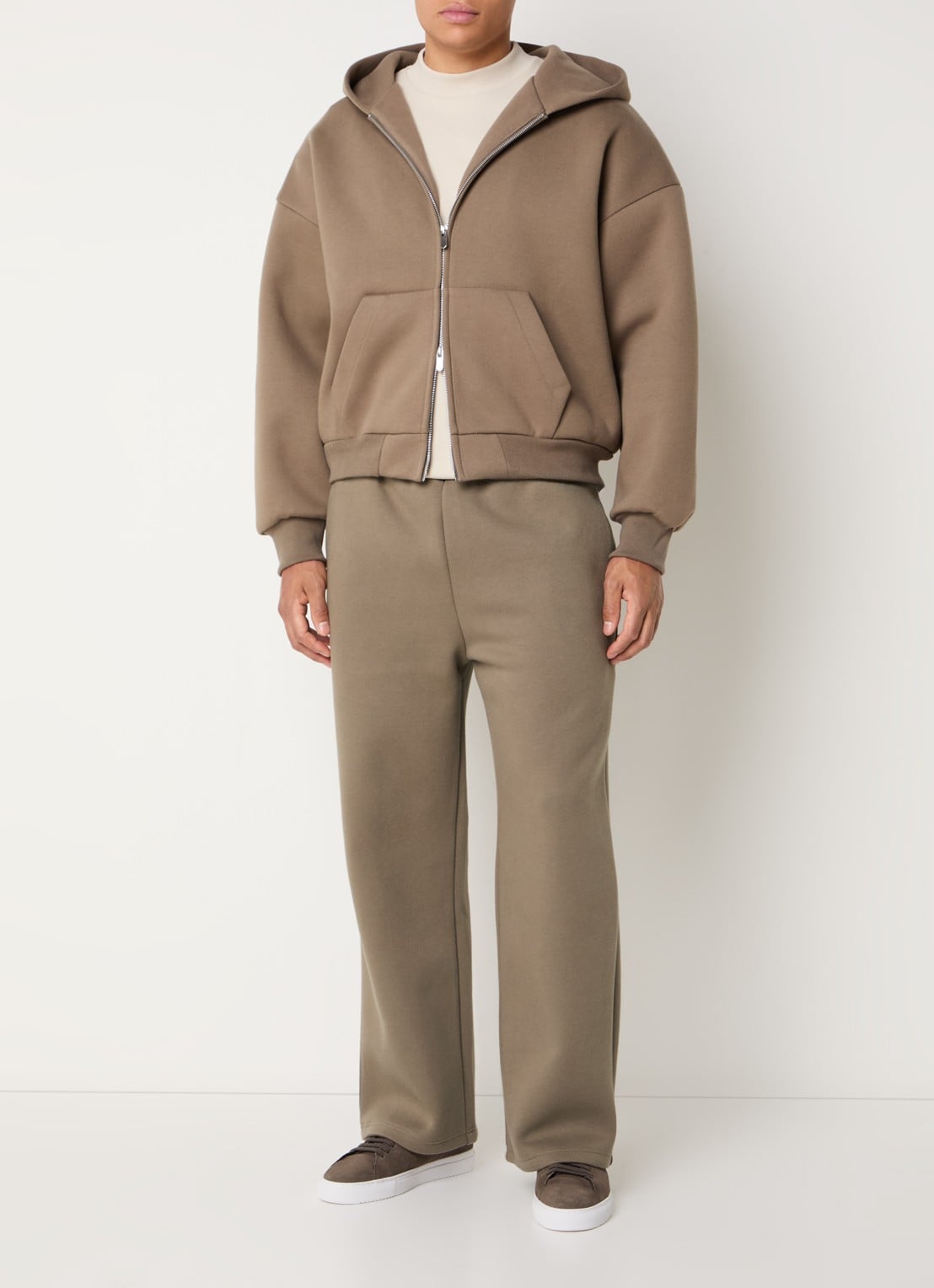 Seventh V2 straight fit joggingbroek met steekzakken - voorkant 2 zand