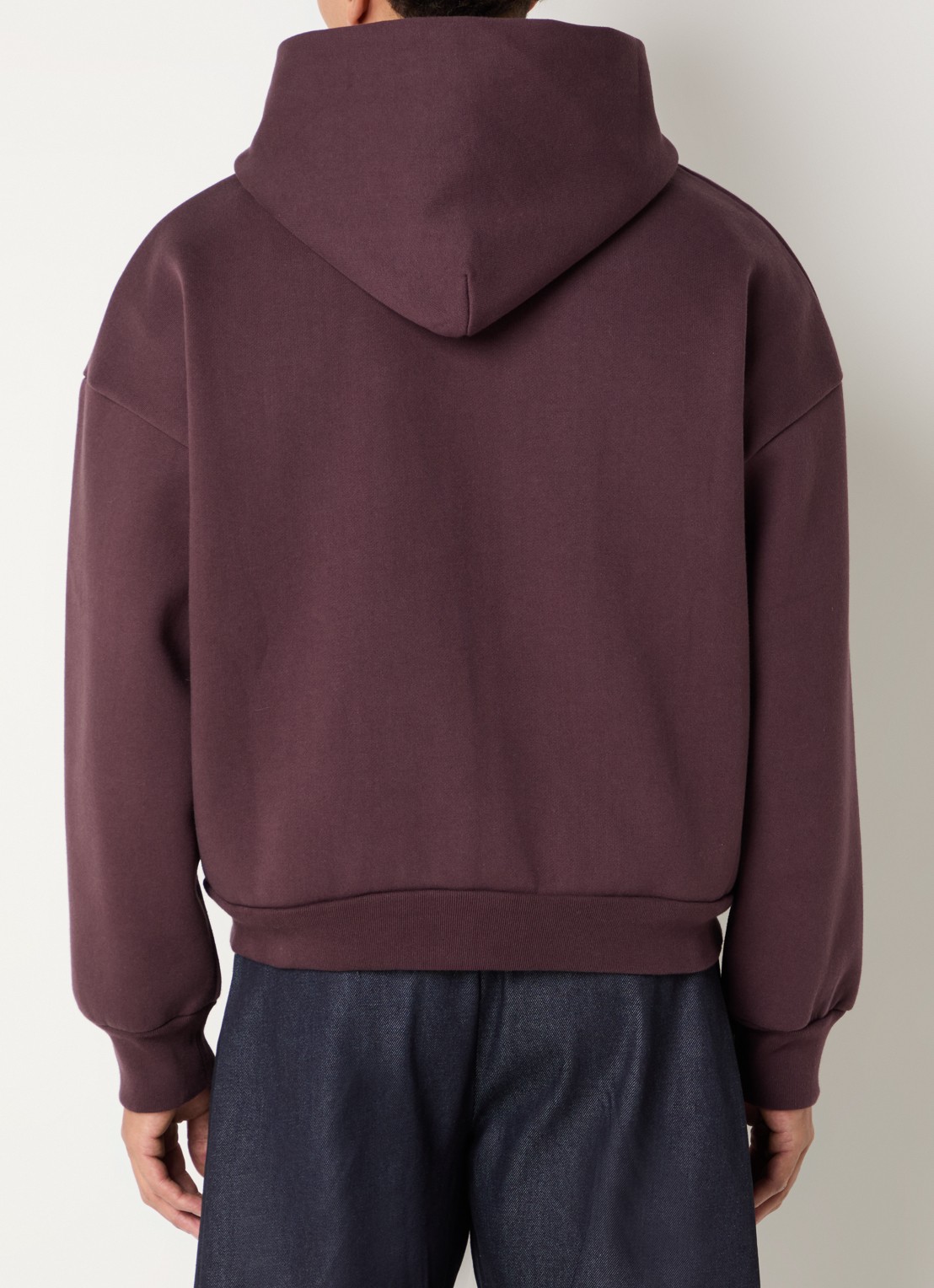 Seventh V2 sweatvest met steekzakken - achterkant aubergine