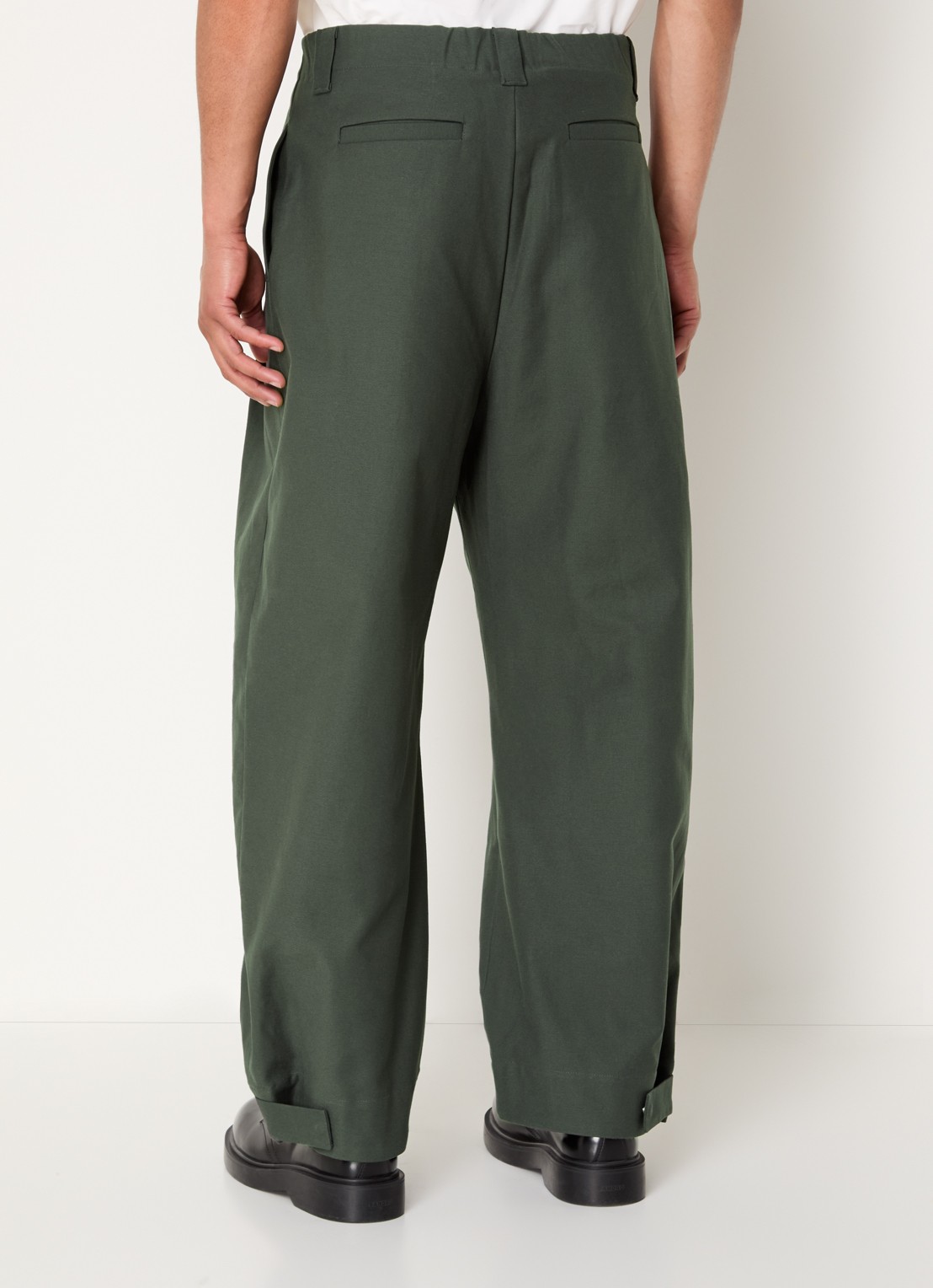 Seventh Wide fit pantalon met steekzakken - achterkant 5 bronsgroen