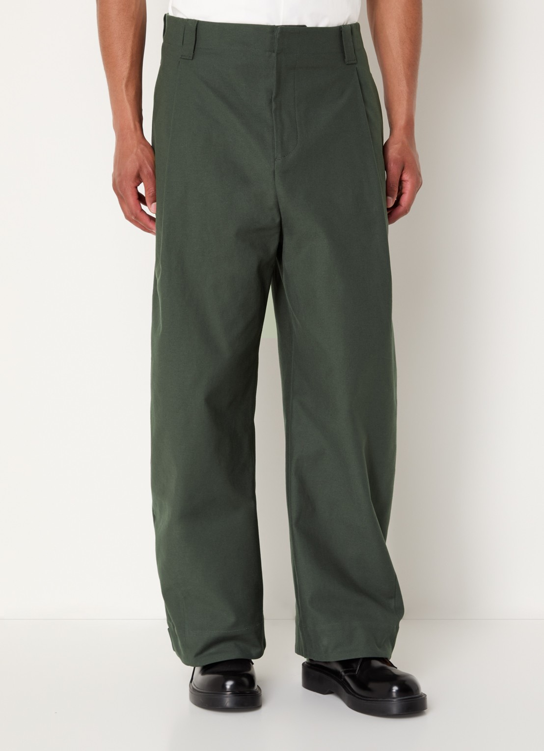 Seventh Wide fit pantalon met steekzakken - detail 3 bronsgroen