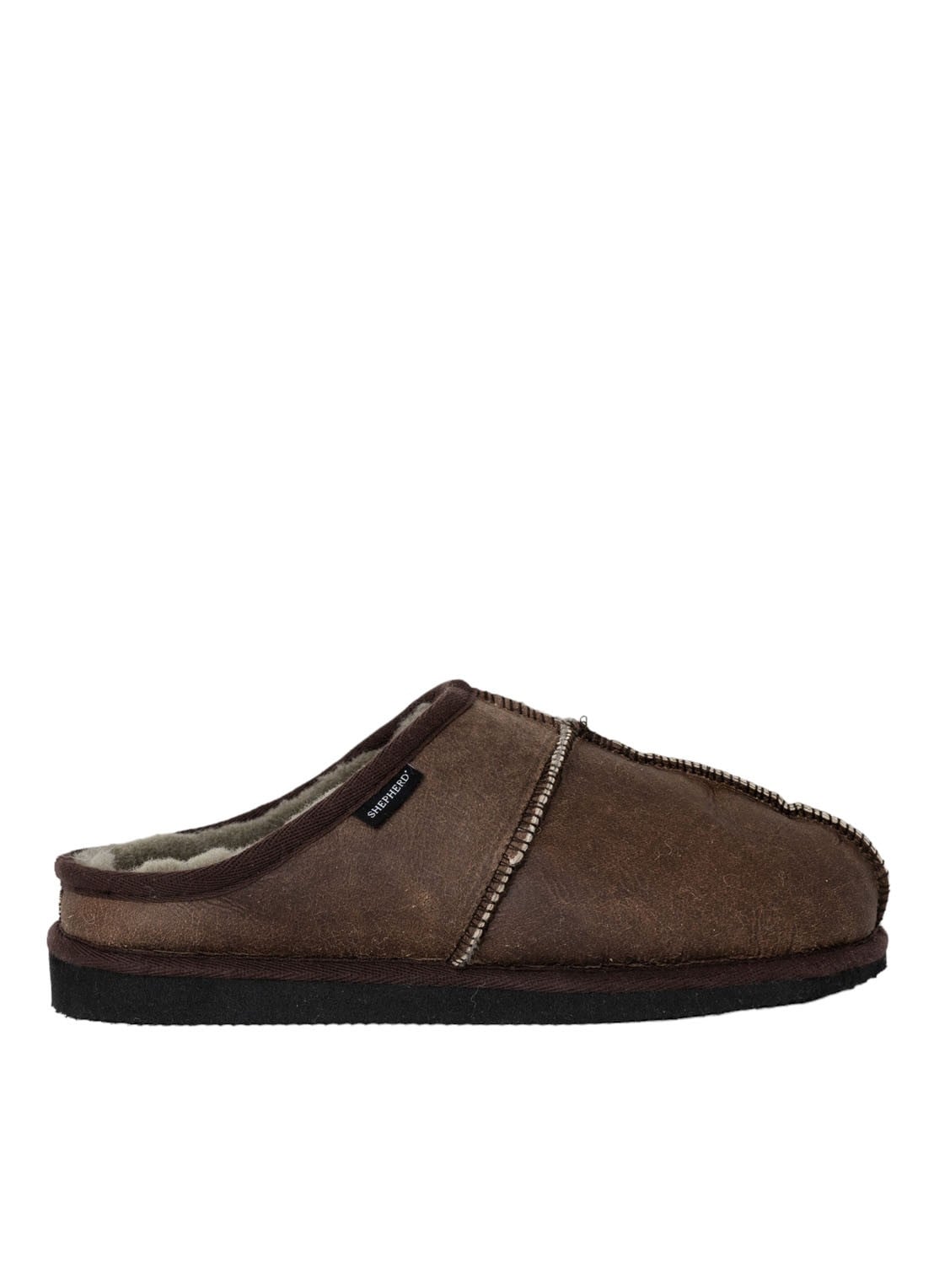 Shepherd Bobo pantoffel van schapensuède  - voorkant 3 grijs
