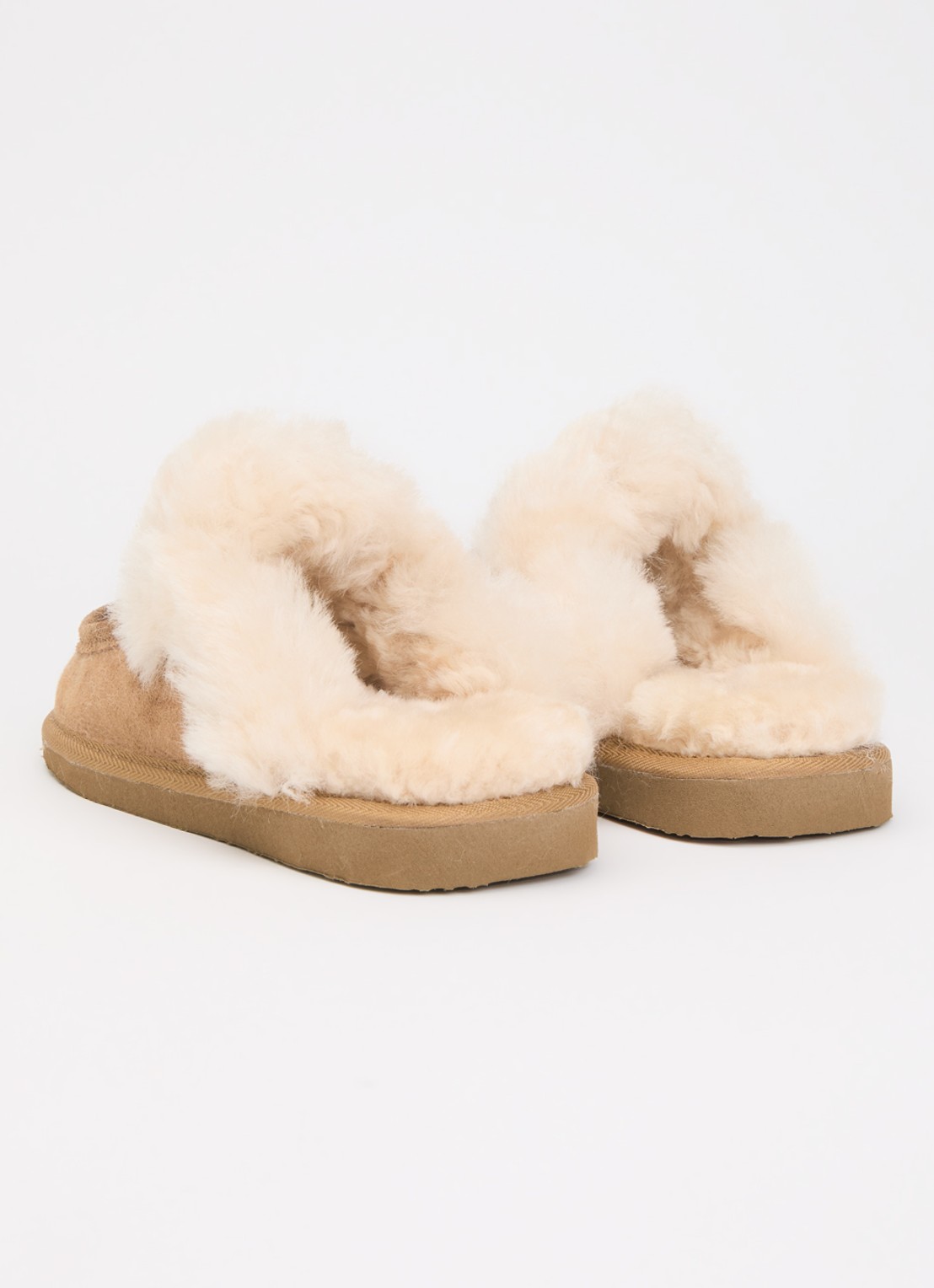Shepherd Cabris pantoffel van suède - achterkant 5 camel
