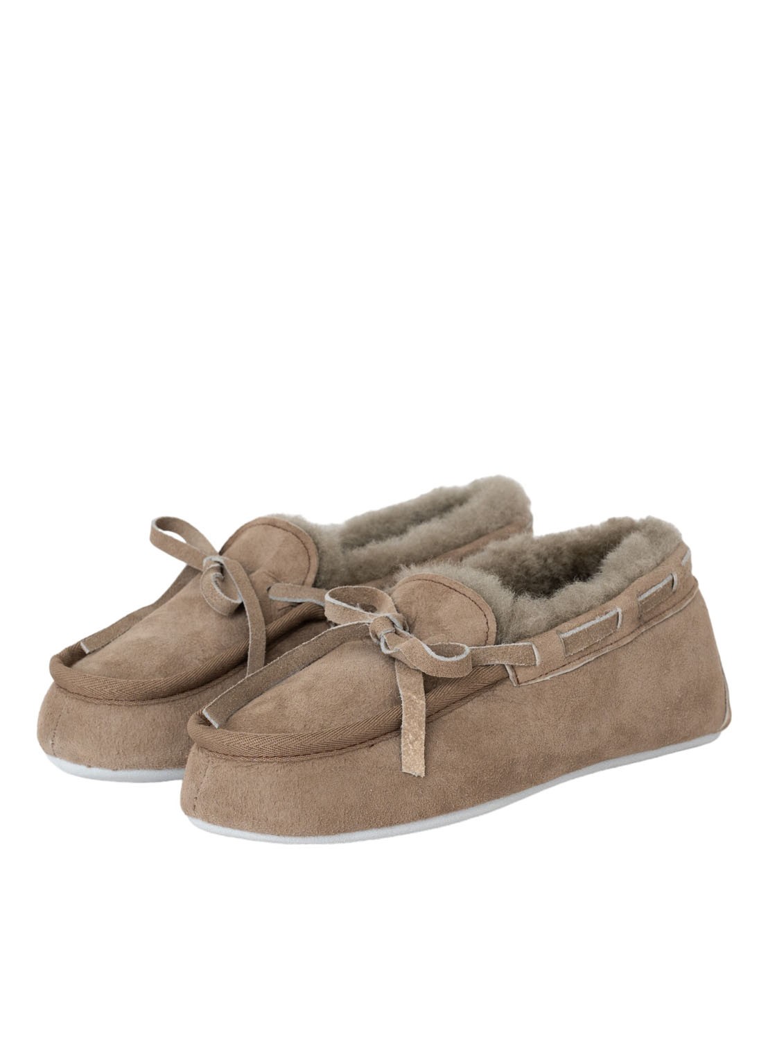 Shepherd Daisy pantoffel van schapensuède - voorkant 3 grijs