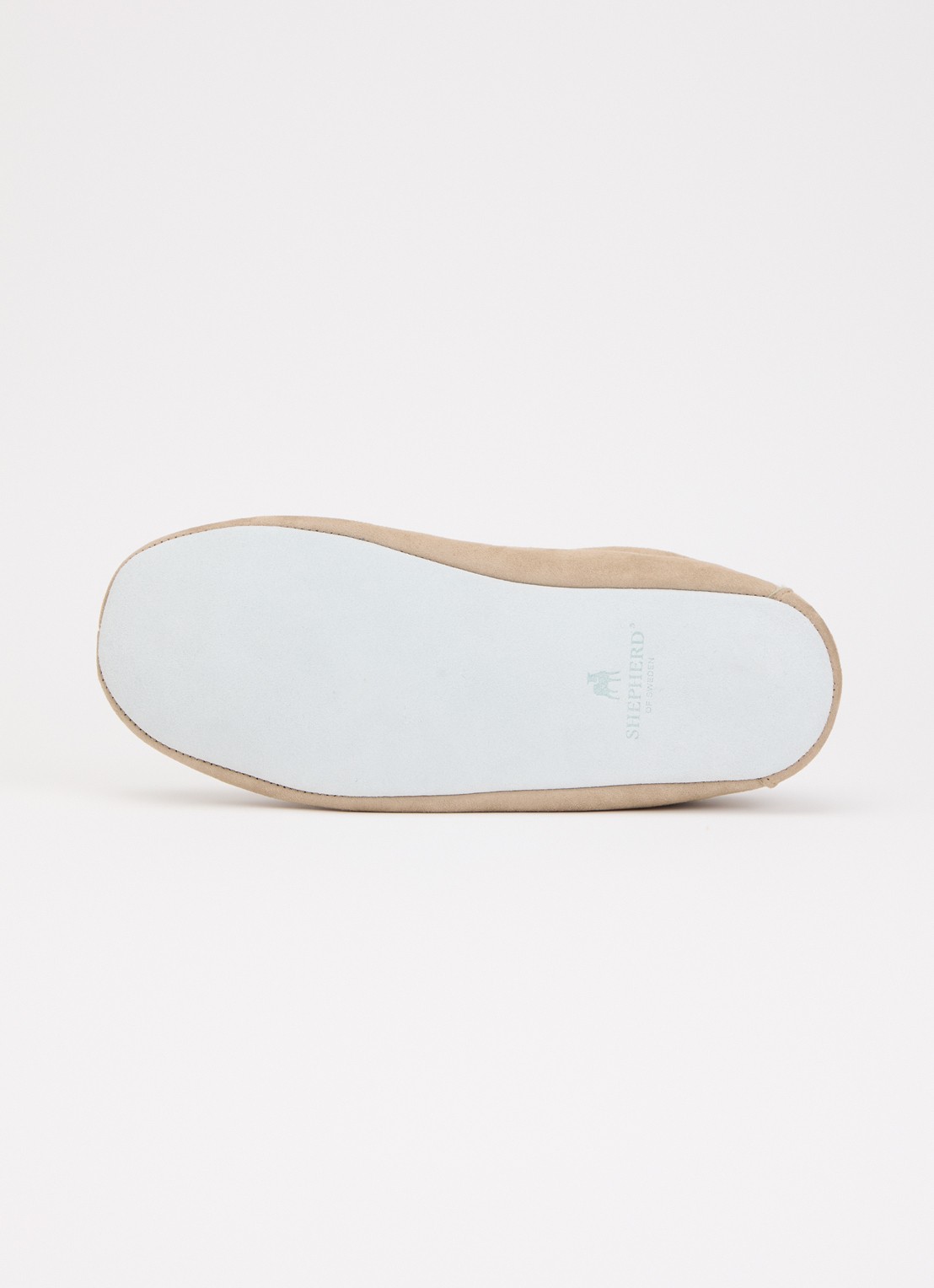 Shepherd Douglas pantoffel van schapensuède - detail 3 beige