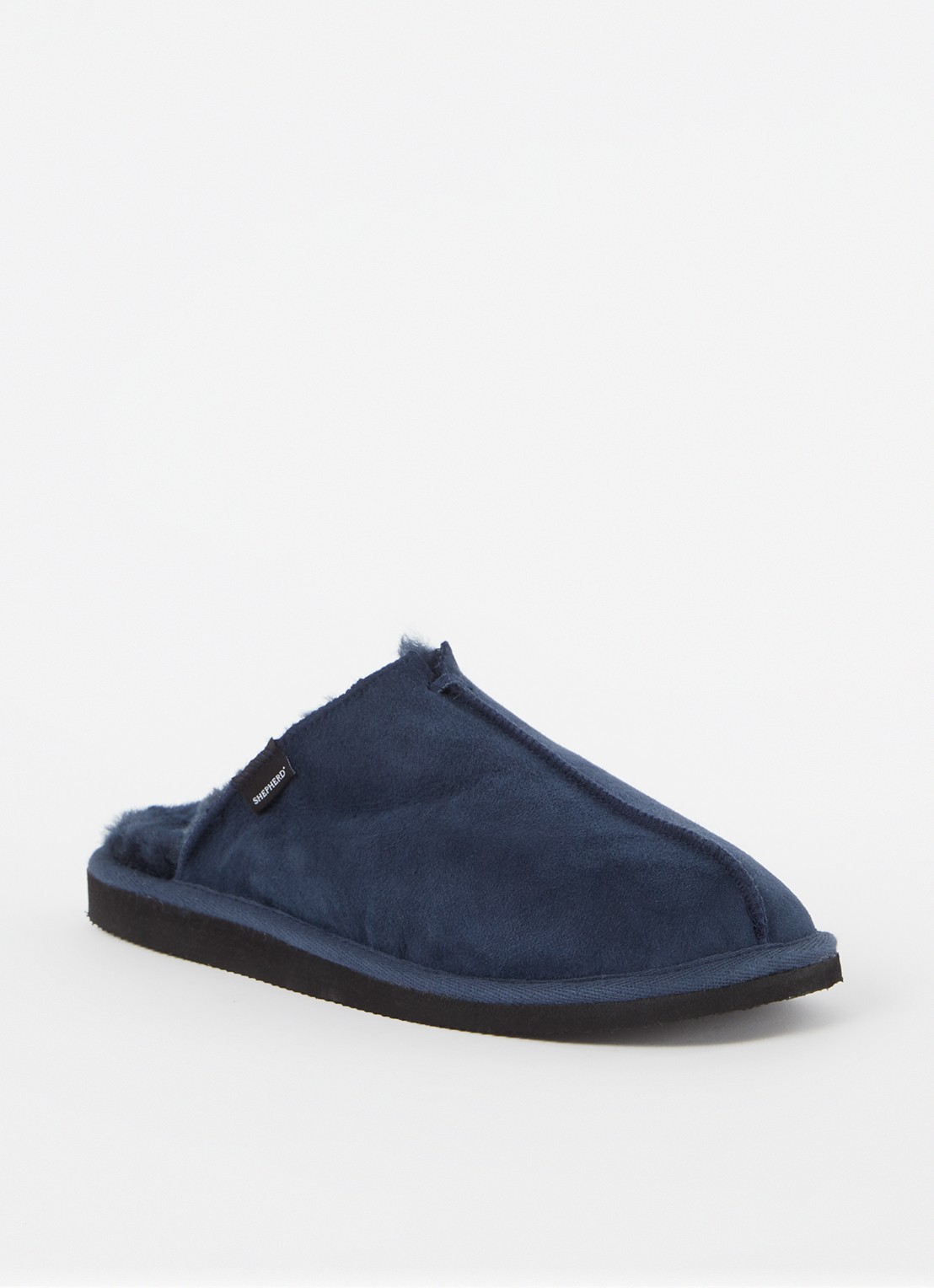 Shepherd Hugo pantoffel van schapenleer - voorkant 5 royalblauw