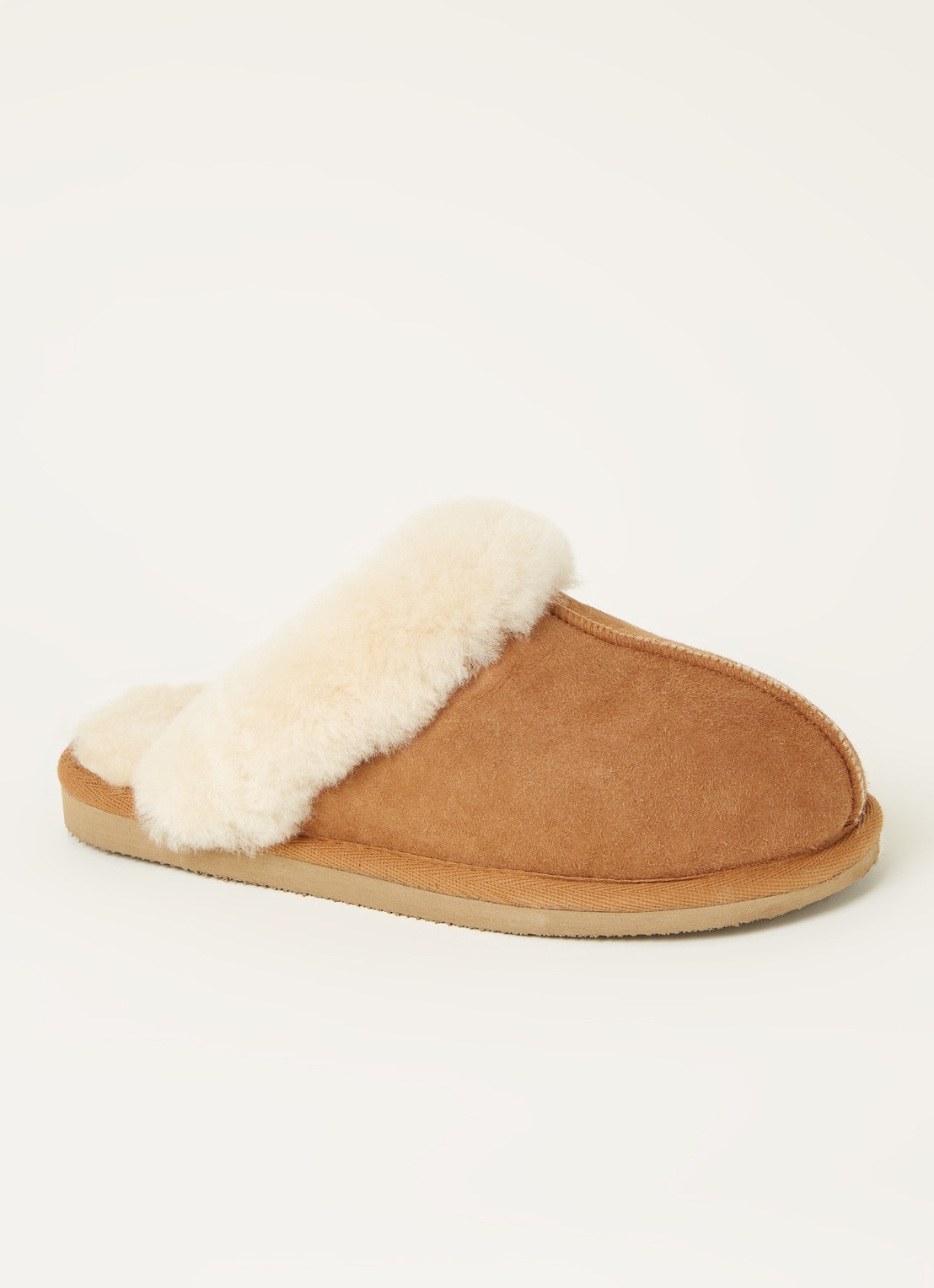 Shepherd Jessica pantoffel van suède - voorkant 3 hazelnootbruin