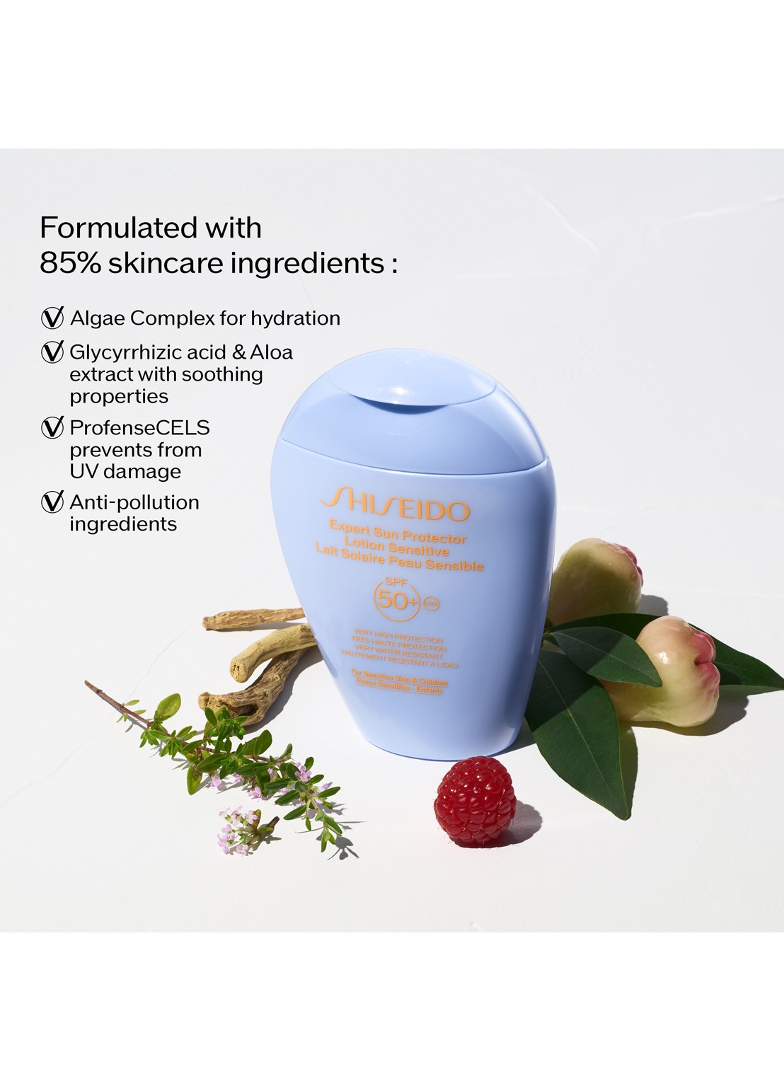 Shiseido Expert Sun Protector Lotion Sensitive SPF50+ - zonnebrandcrème  - detail 3 undefined