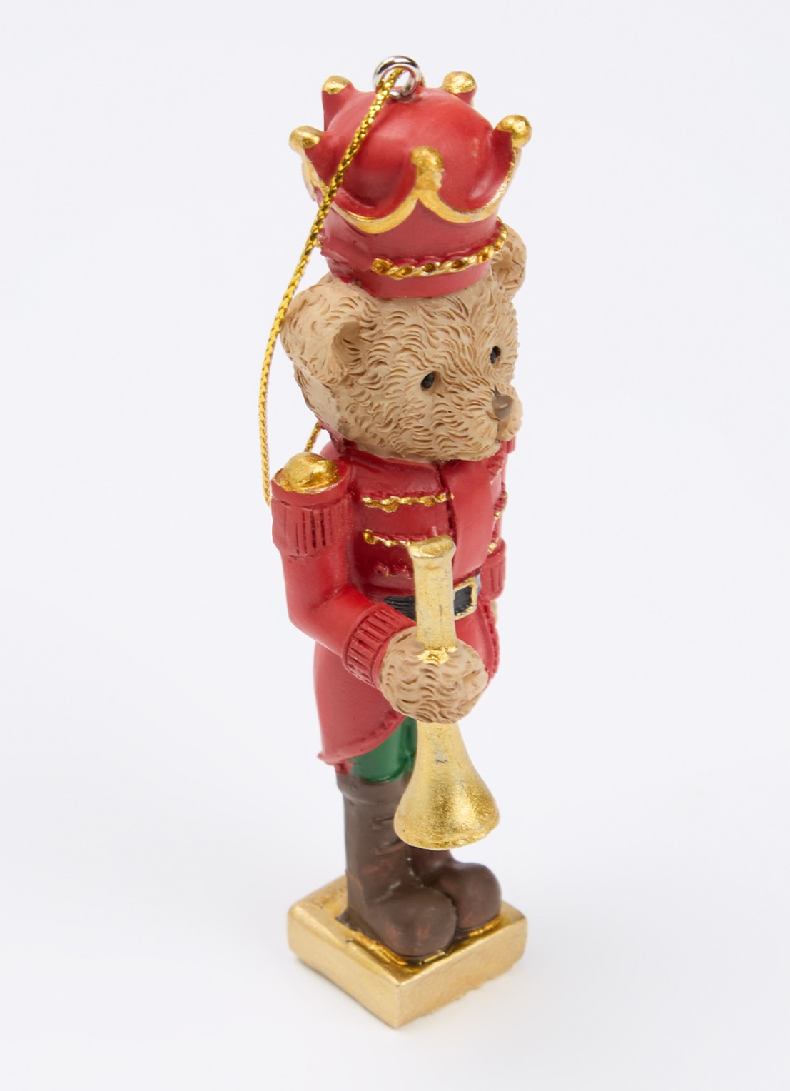 Shishi Beer met Trompet kersthanger 10 cm - detail 3 rood