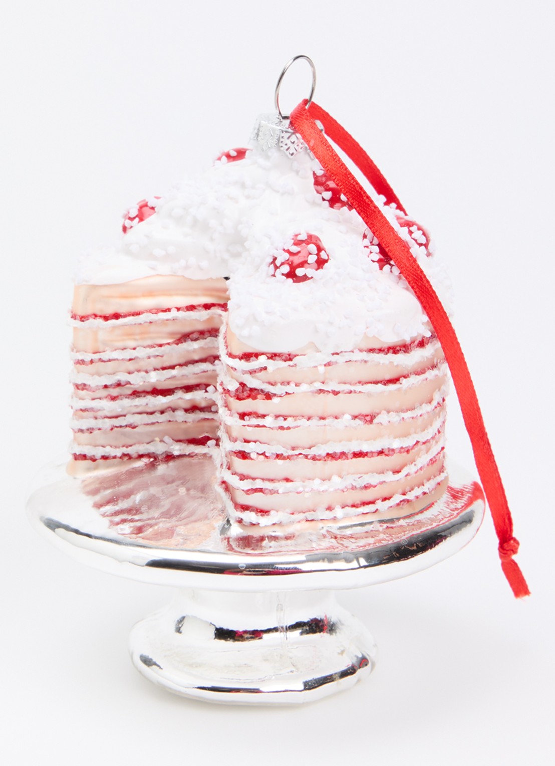 Shishi Cake kersthanger 12 cm - detail rood