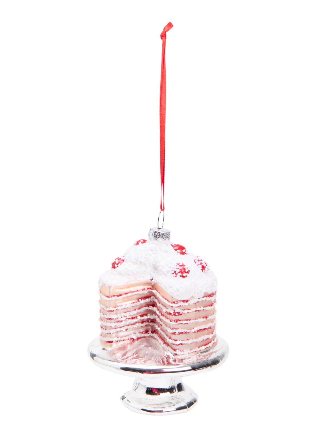 Shishi Cake kersthanger 12 cm - voorkant 2 rood
