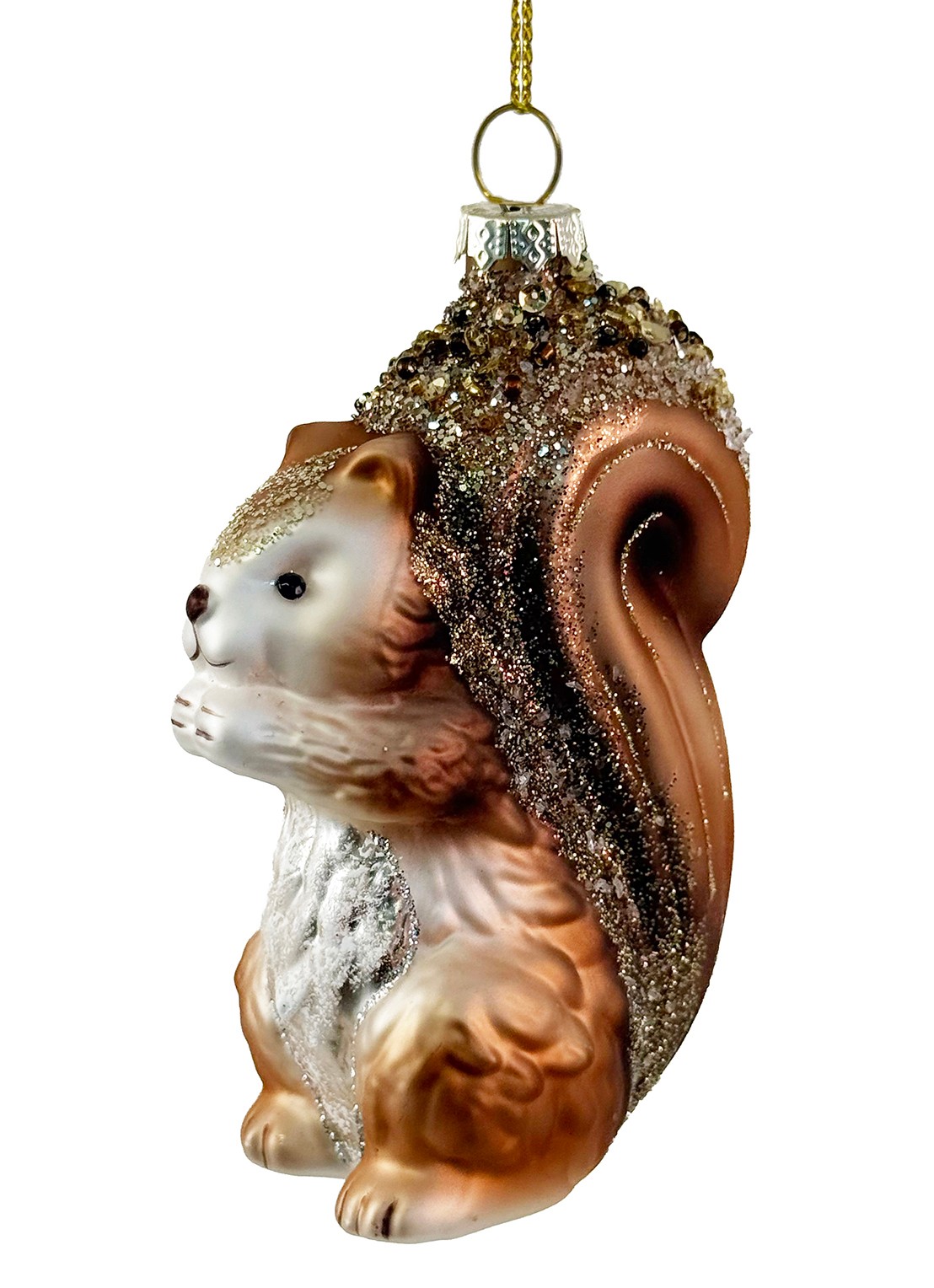 Shishi Eekhoorn kersthanger 10 cm - voorkant bruin