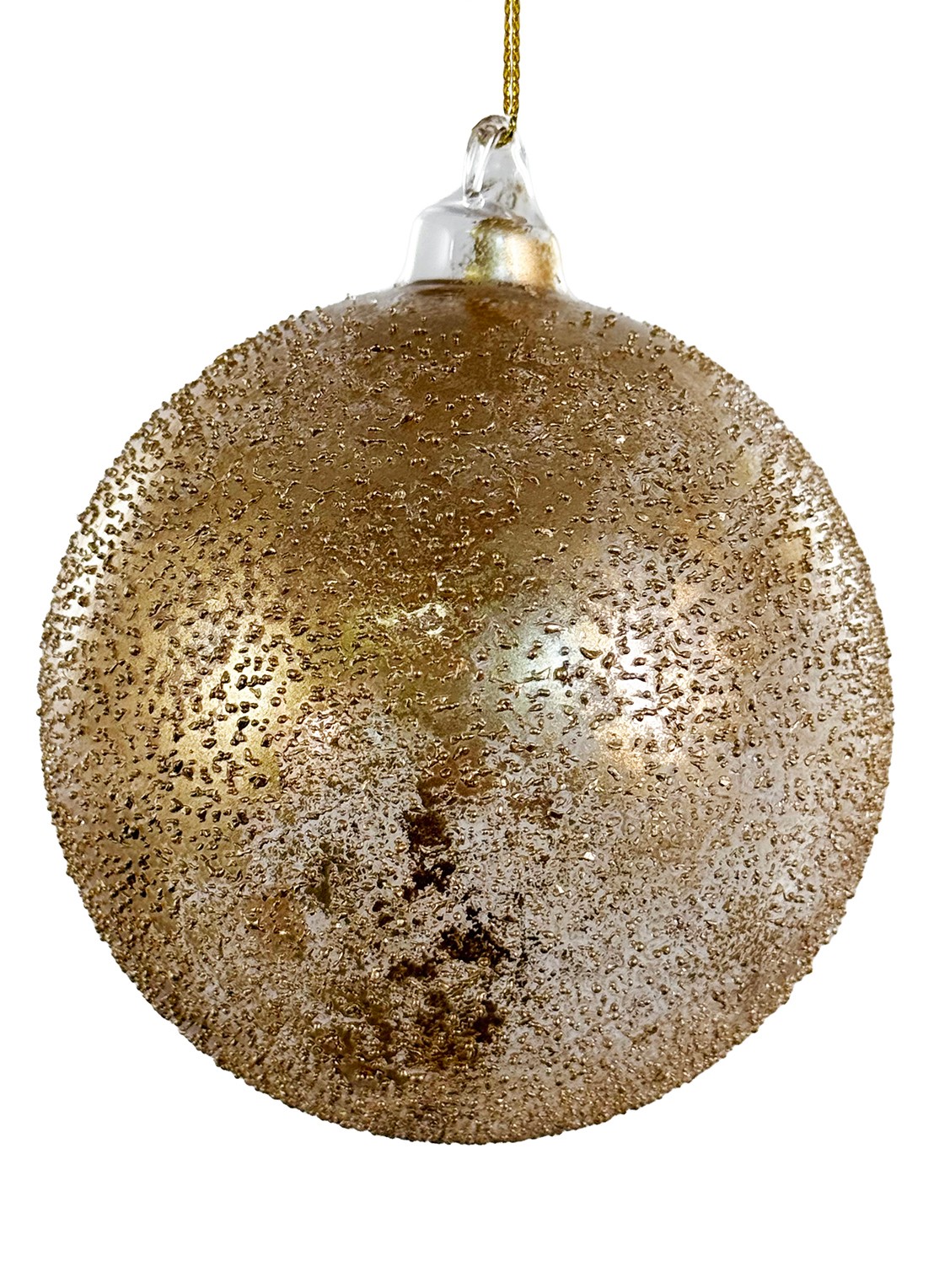 Shishi Gilded kerstbal 10 cm - voorkant goud