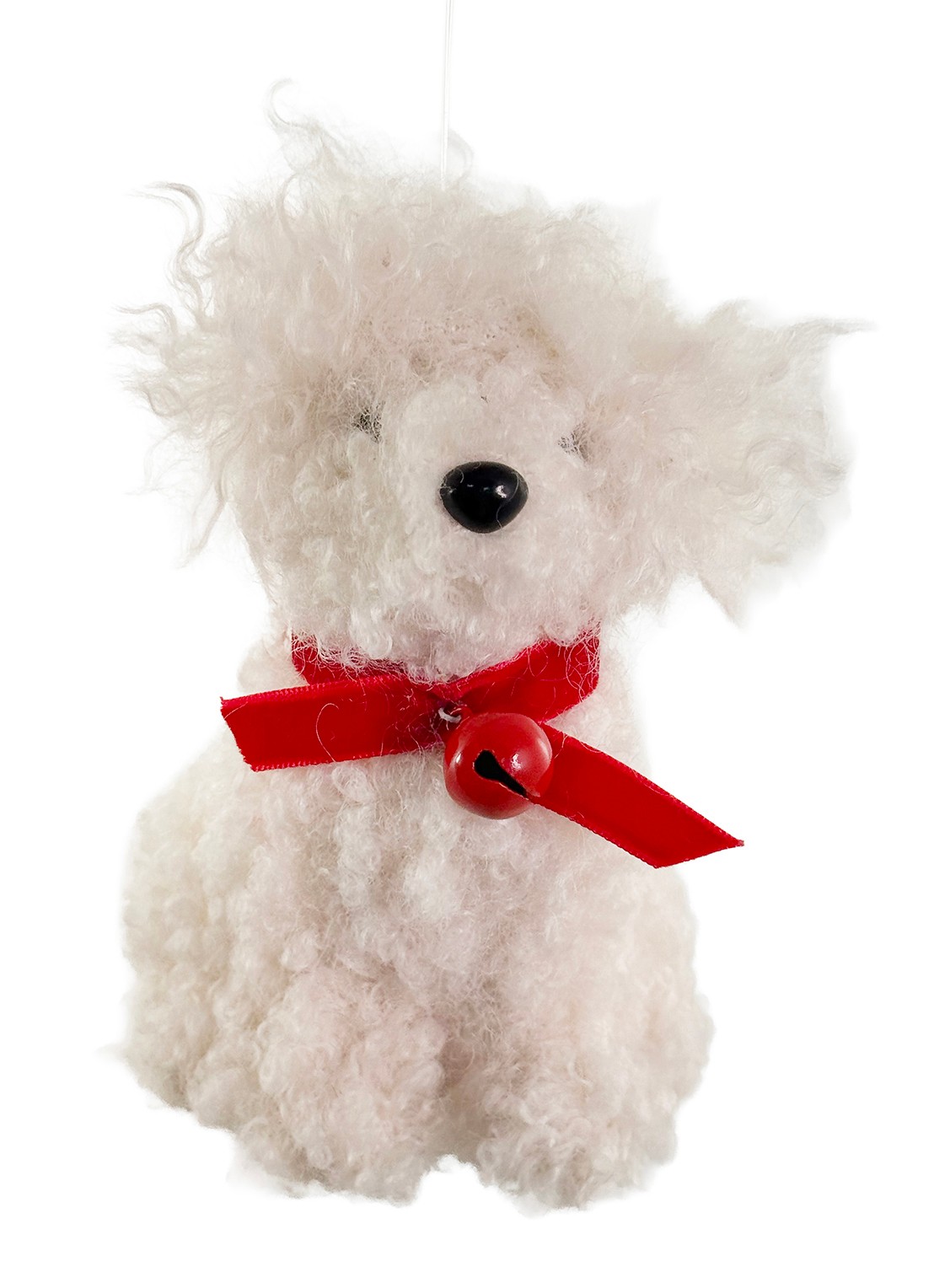 Shishi Hond kersthanger 11 cm - voorkant bruin