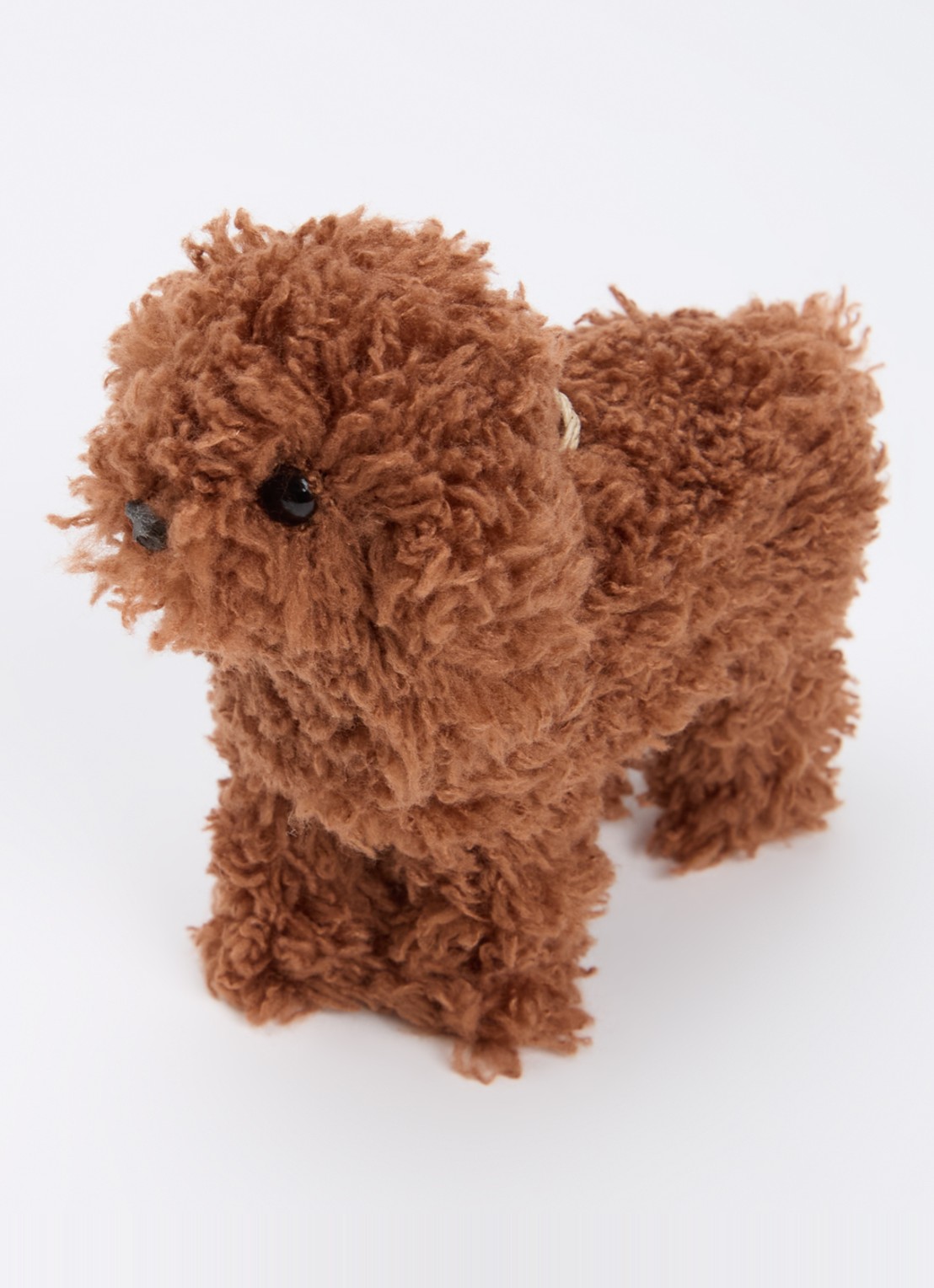 Shishi Hond kersthanger 12 cm - detail bruin