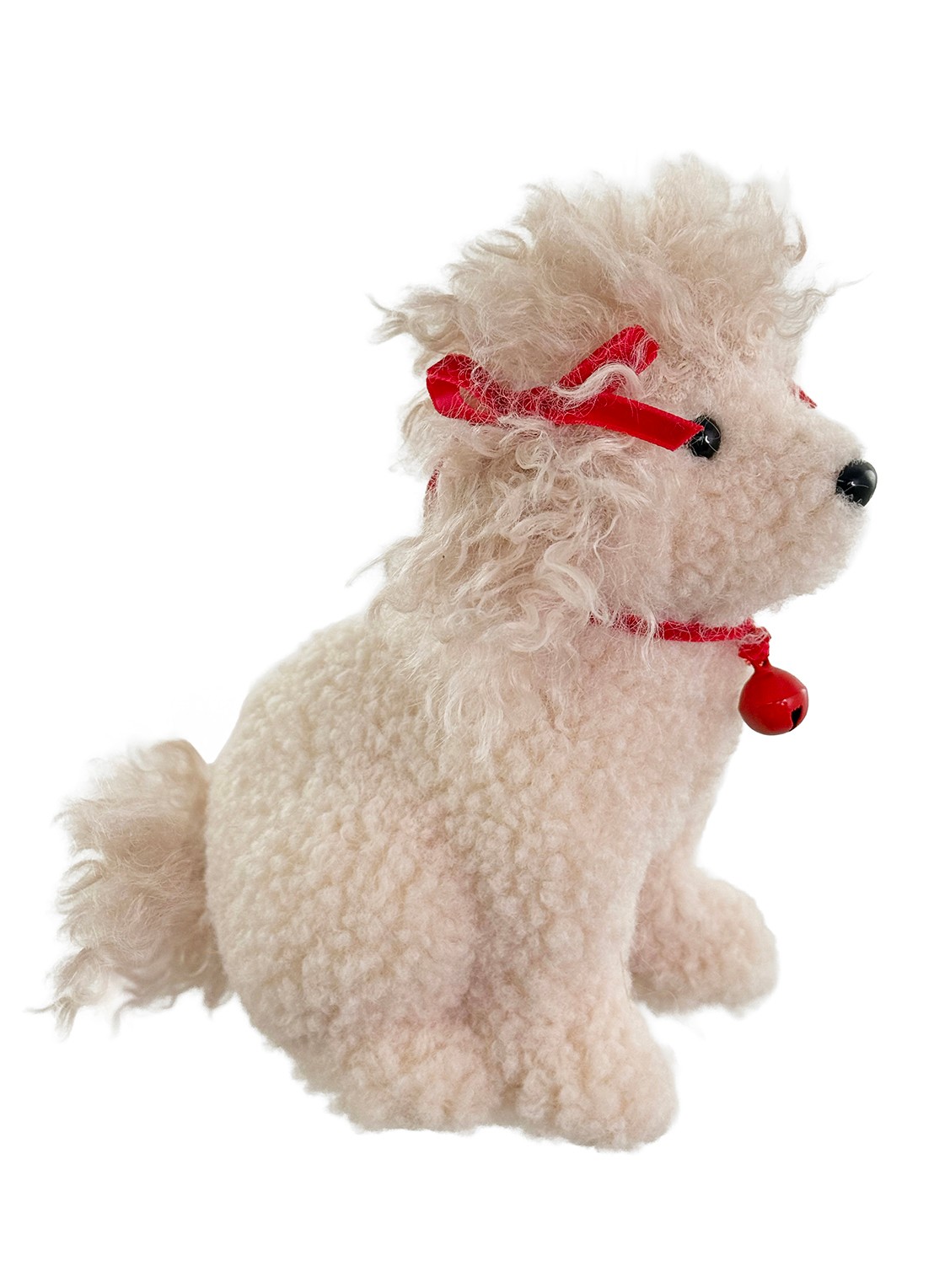 Shishi Hond kersthanger 16 cm - voorkant lichtbruin