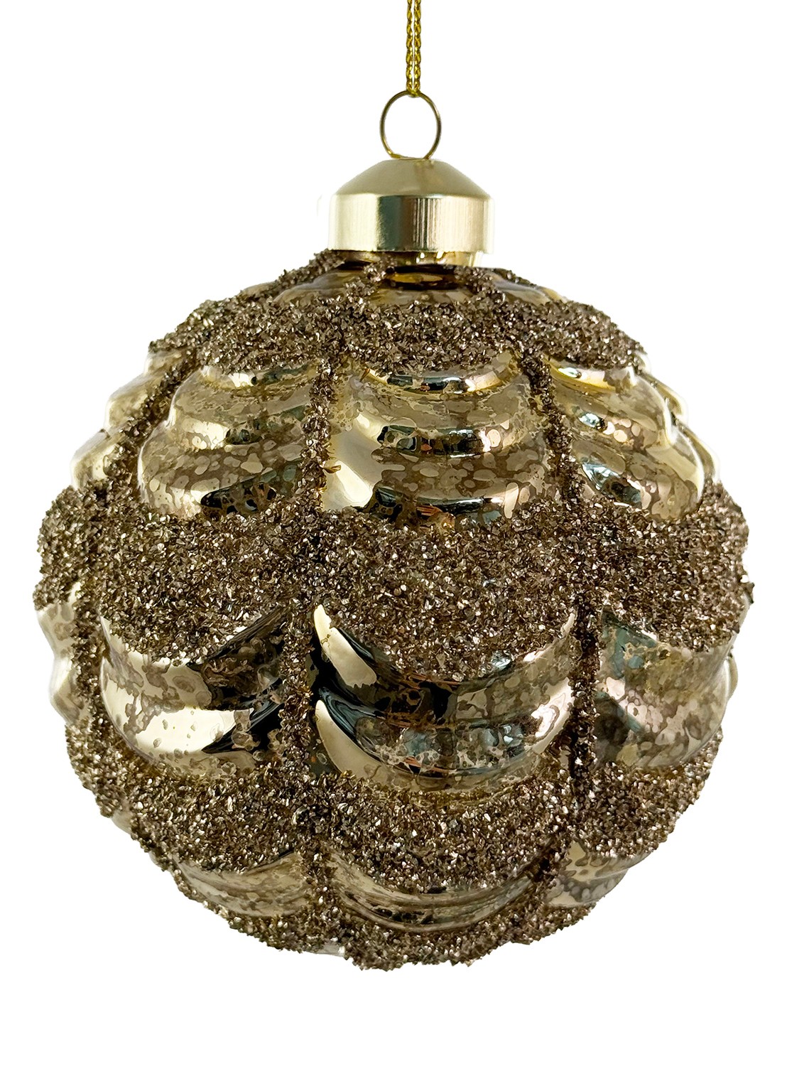 Shishi Kerstbal 10 cm - voorkant goud