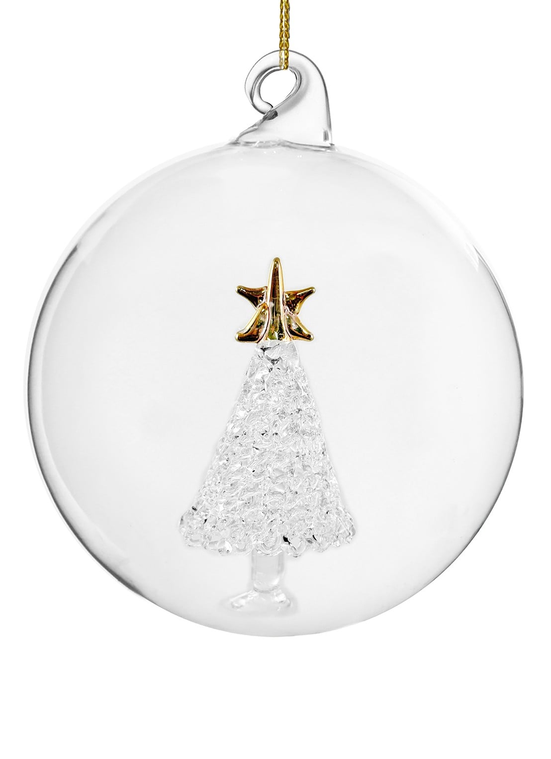Shishi Kerstboom kerstbal 10 cm - voorkant transparant