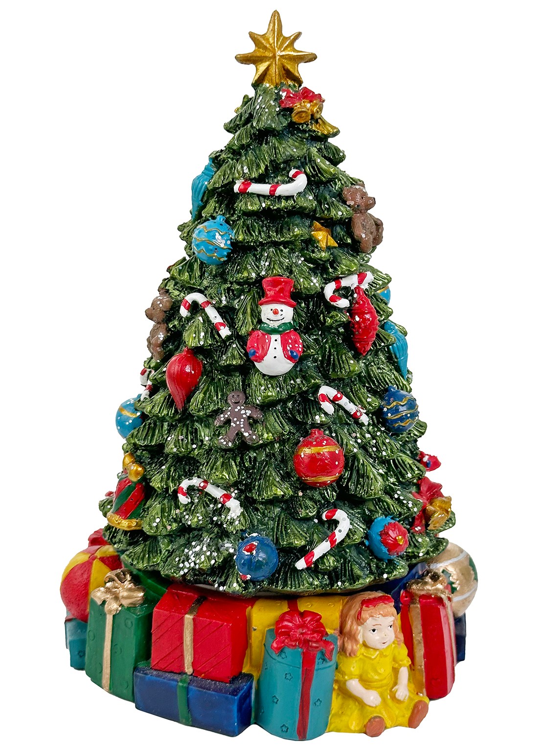 Shishi Kerstboom kerstornament 23 cm - voorkant groen