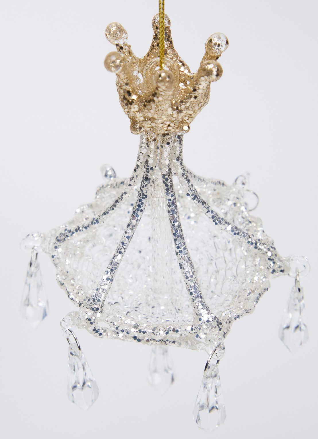 Shishi Kroonluchter kersthanger 16 cm - detail 3 goud