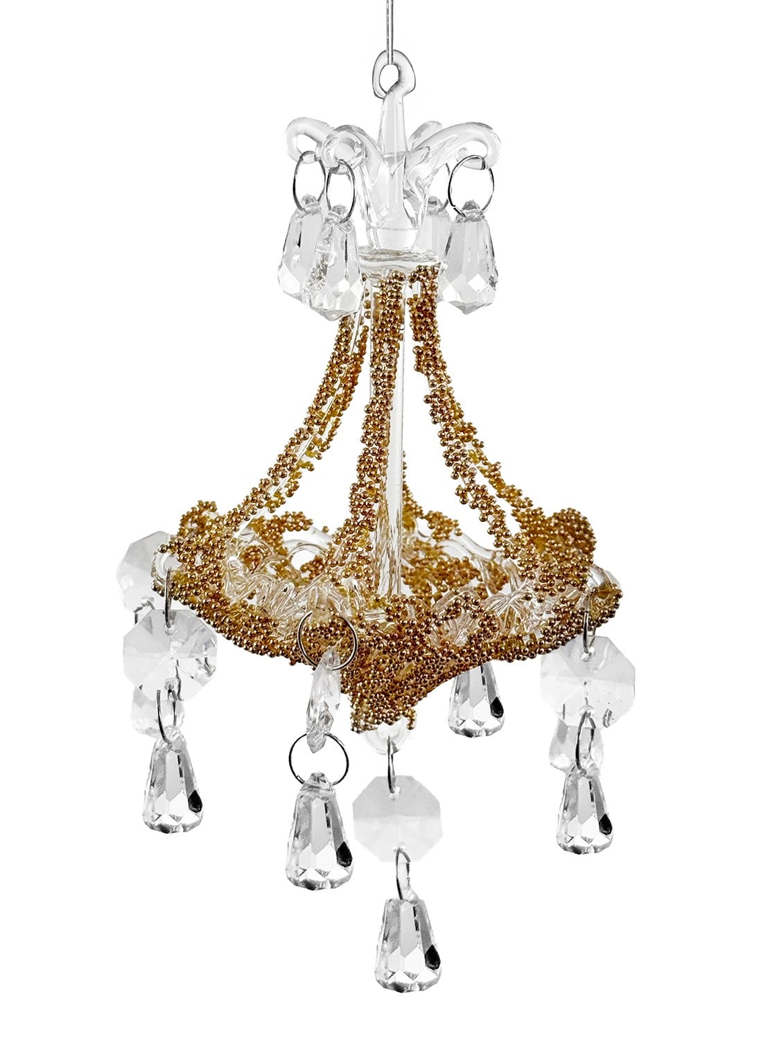 Shishi Kroonluchter kersthanger 16 cm - voorkant goud