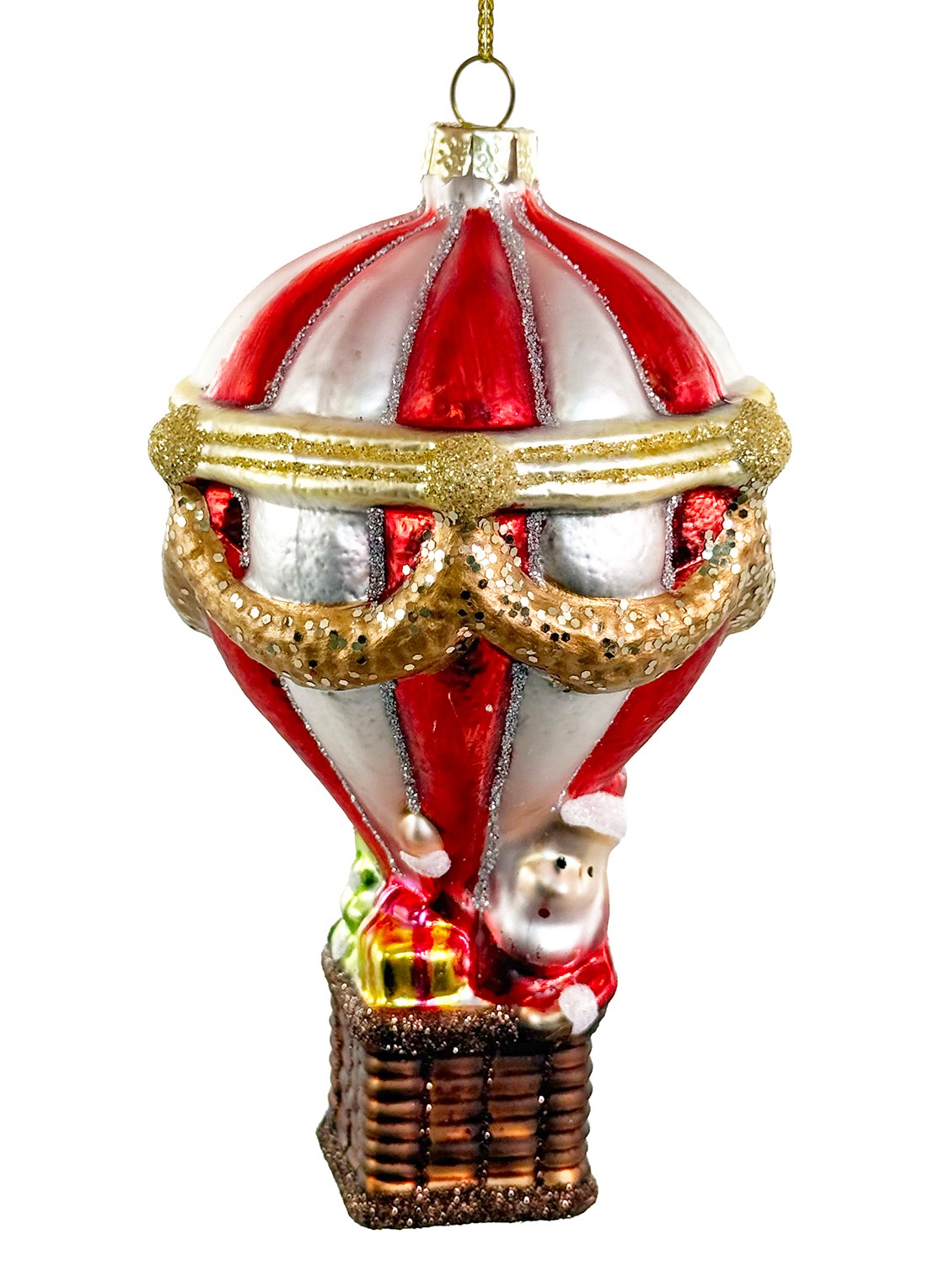 Shishi Luchtballon kersthanger 13 cm - voorkant multicolor