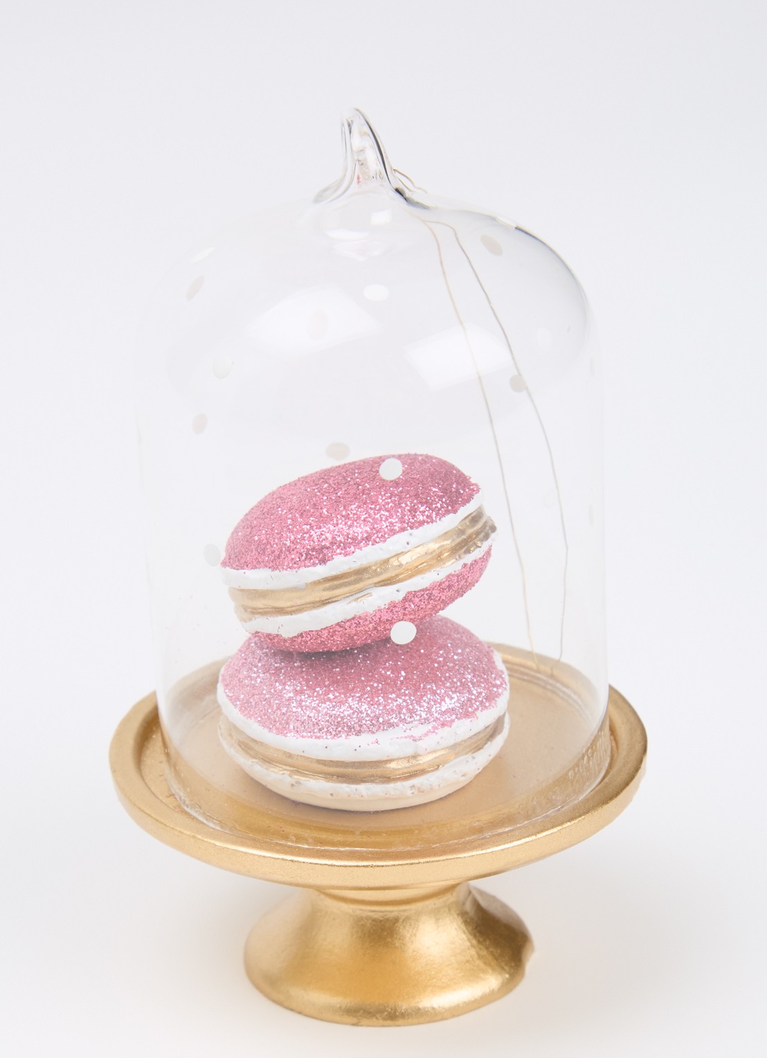 Shishi Macaron kersthanger 12 cm - detail 3 goud