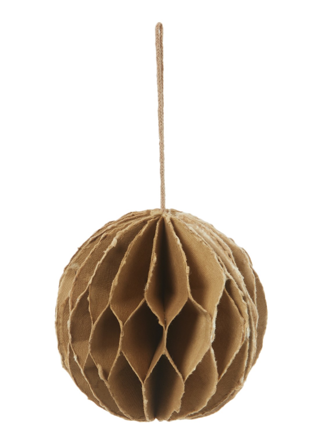 Shishi Paper kerstbal 10 cm - voorkant zand